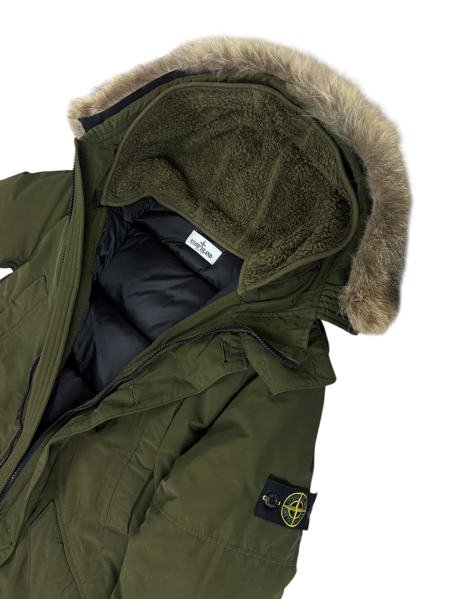 PARKA STONE ISLAND DOWN JACKET - KAKI - TAILLE XS