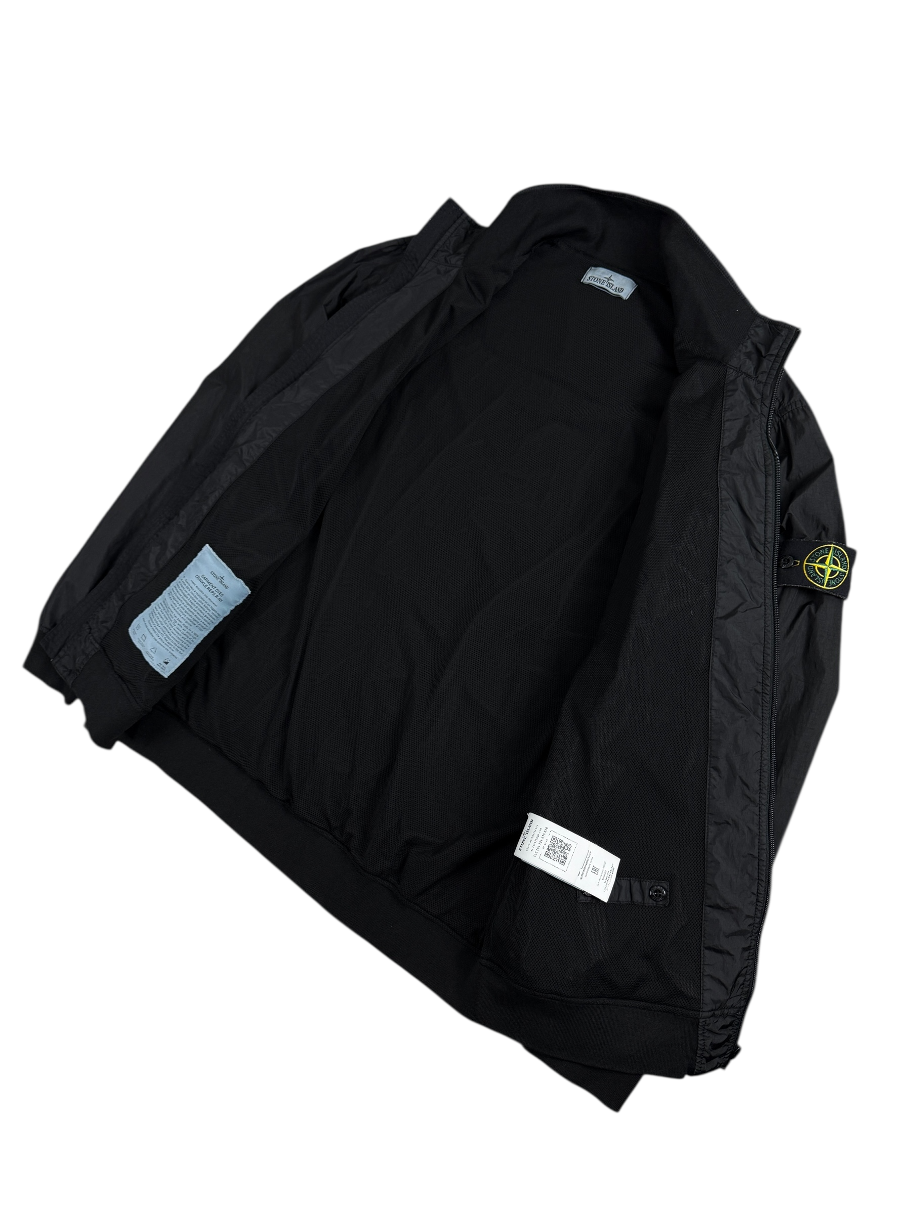 VESTE STONE ISLAND GARMENT DYED CRINKLE REPS R-NY - NOIR - TAILLE XXL
