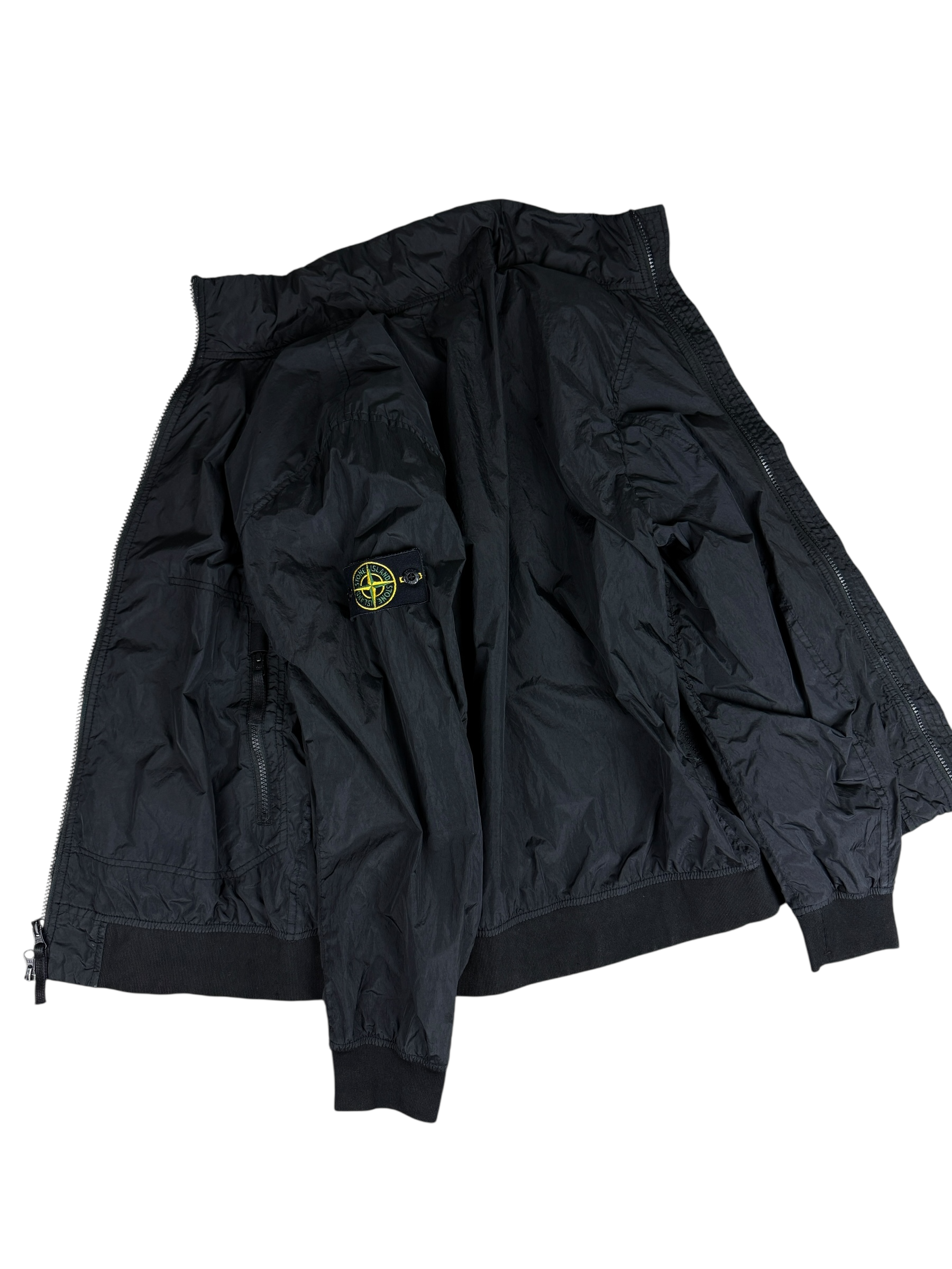 VESTE STONE ISLAND GARMENT DYED CRINKLE REPS NY - NOIR - TAILLE S