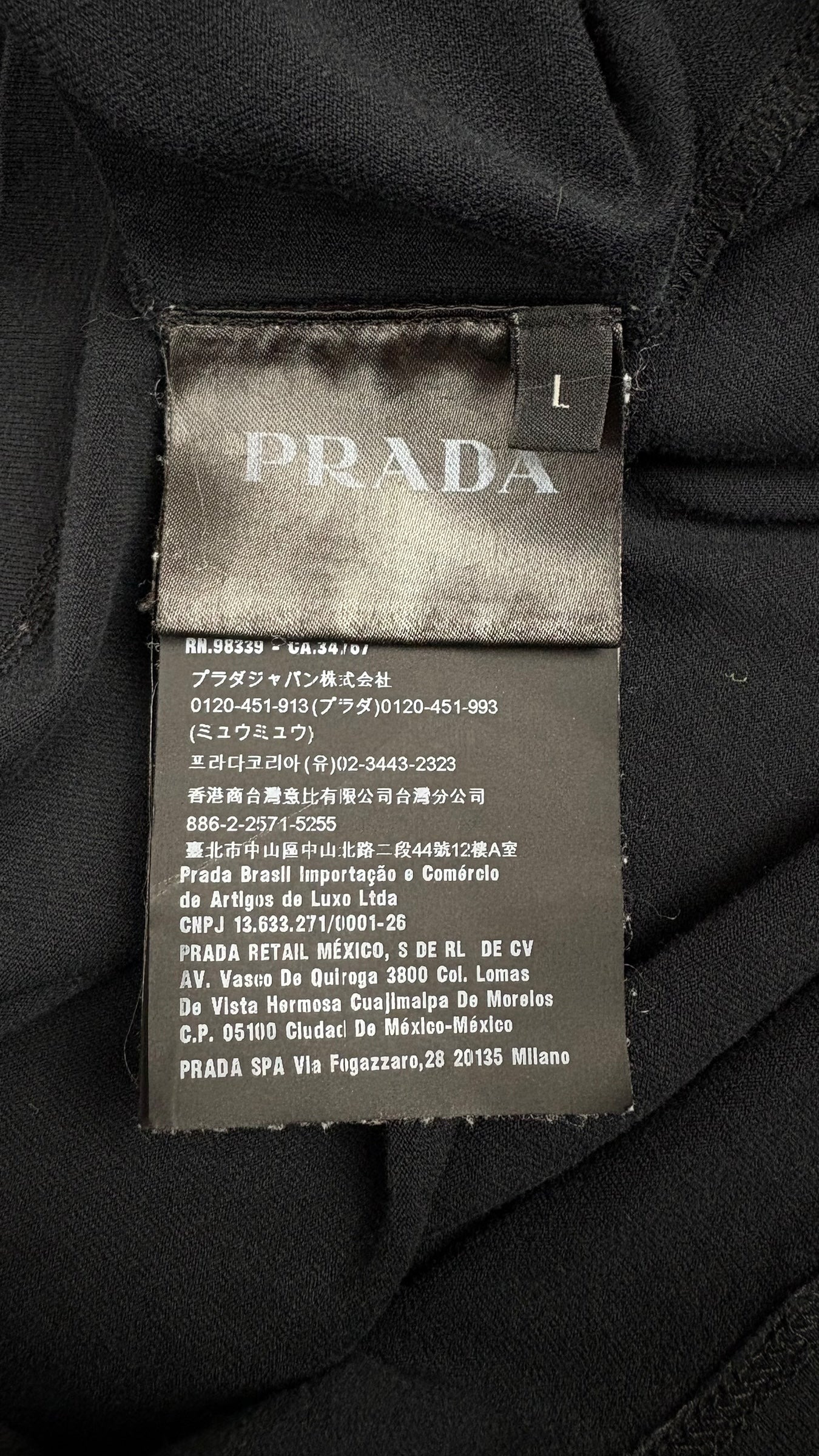 Tee-shirt Prada - Noir - Taille L