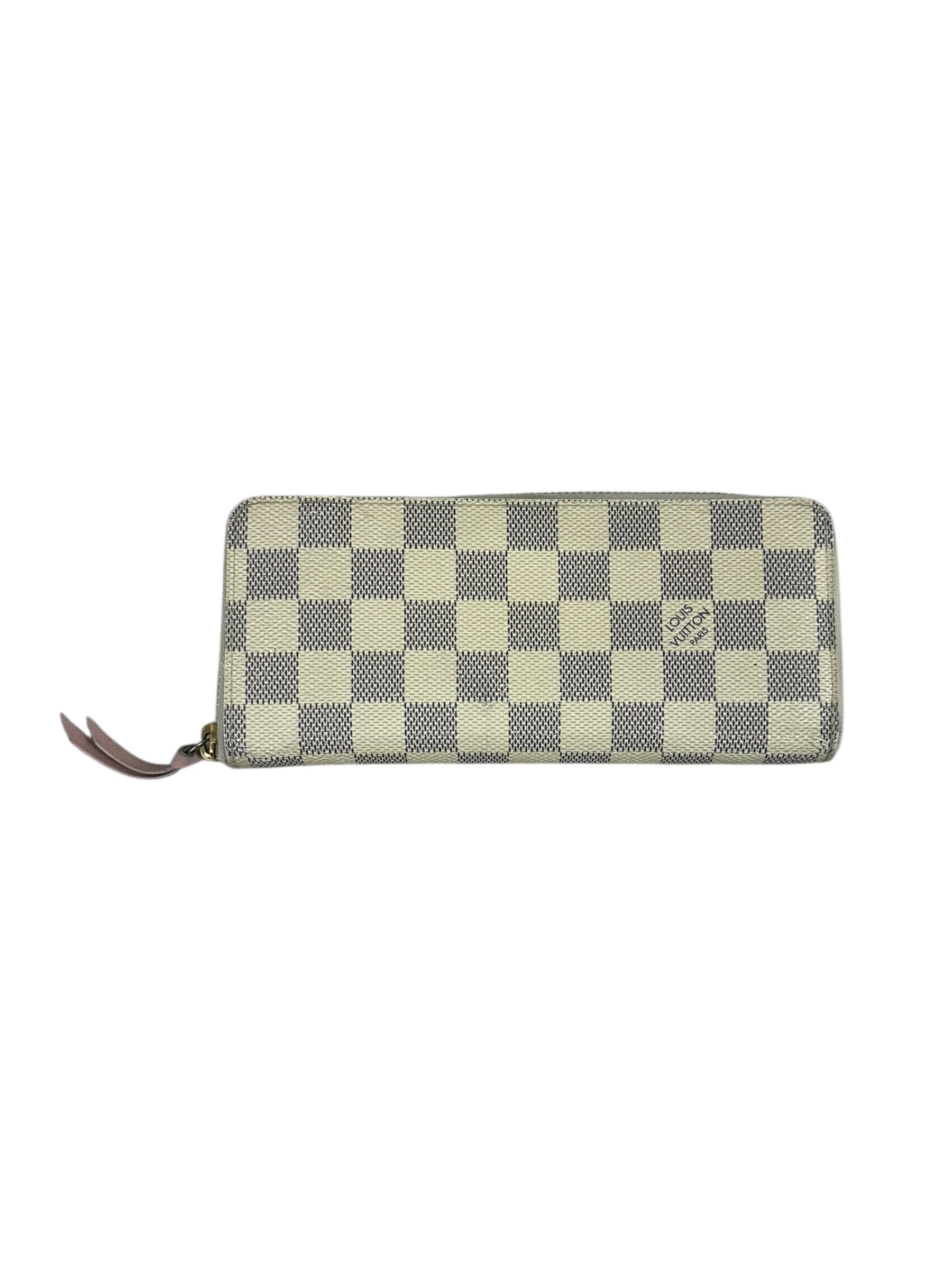PORTE FEUILLE LOUIS VUITTON CLÉMENCE - TOILE DAMIER AZUR - ROSE - GI2147