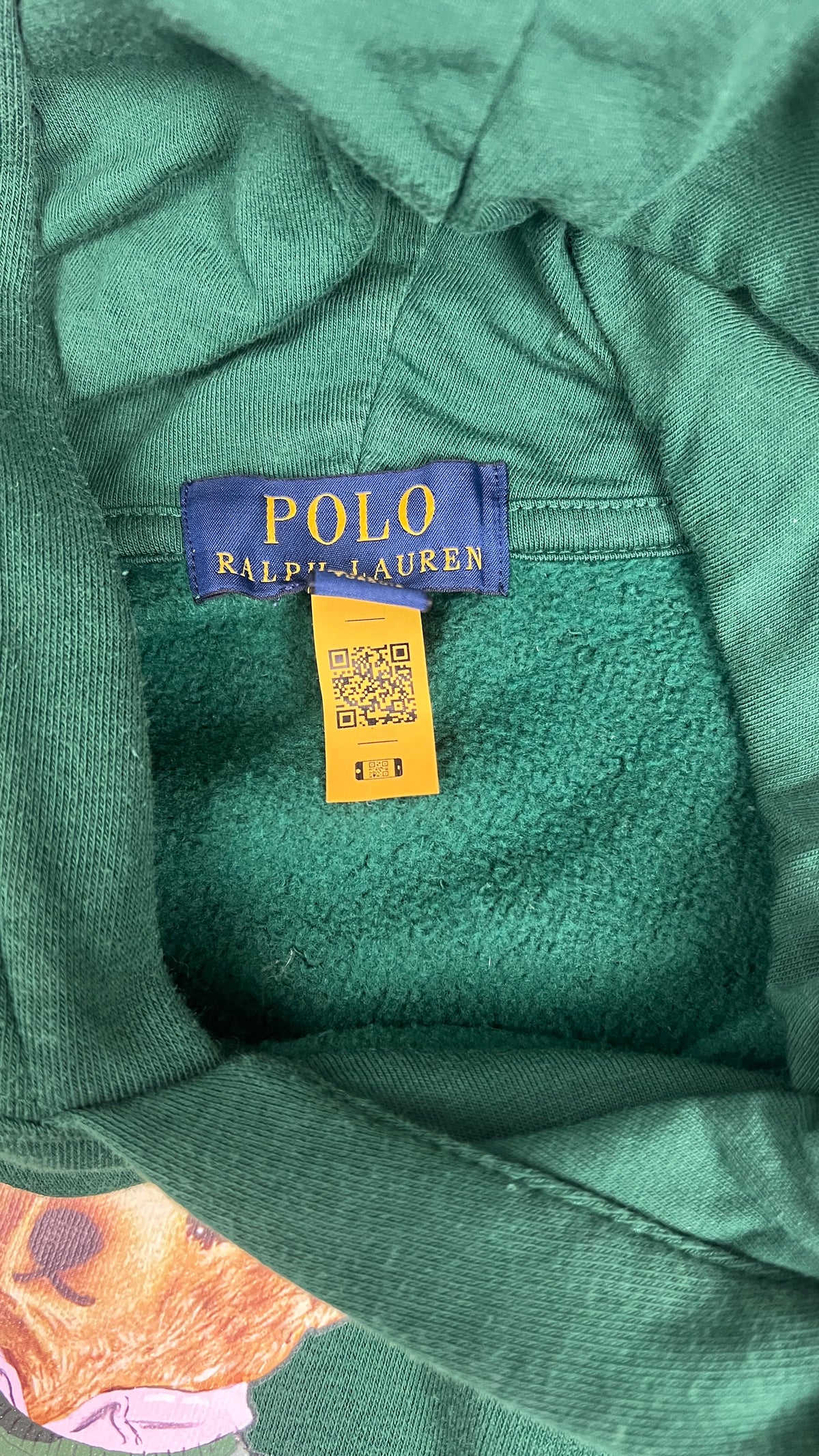 Sweat-shirt Hoodie Ralph Lauren Polo Bear Junior, Vert, Taille S — photographie complémentaire 5