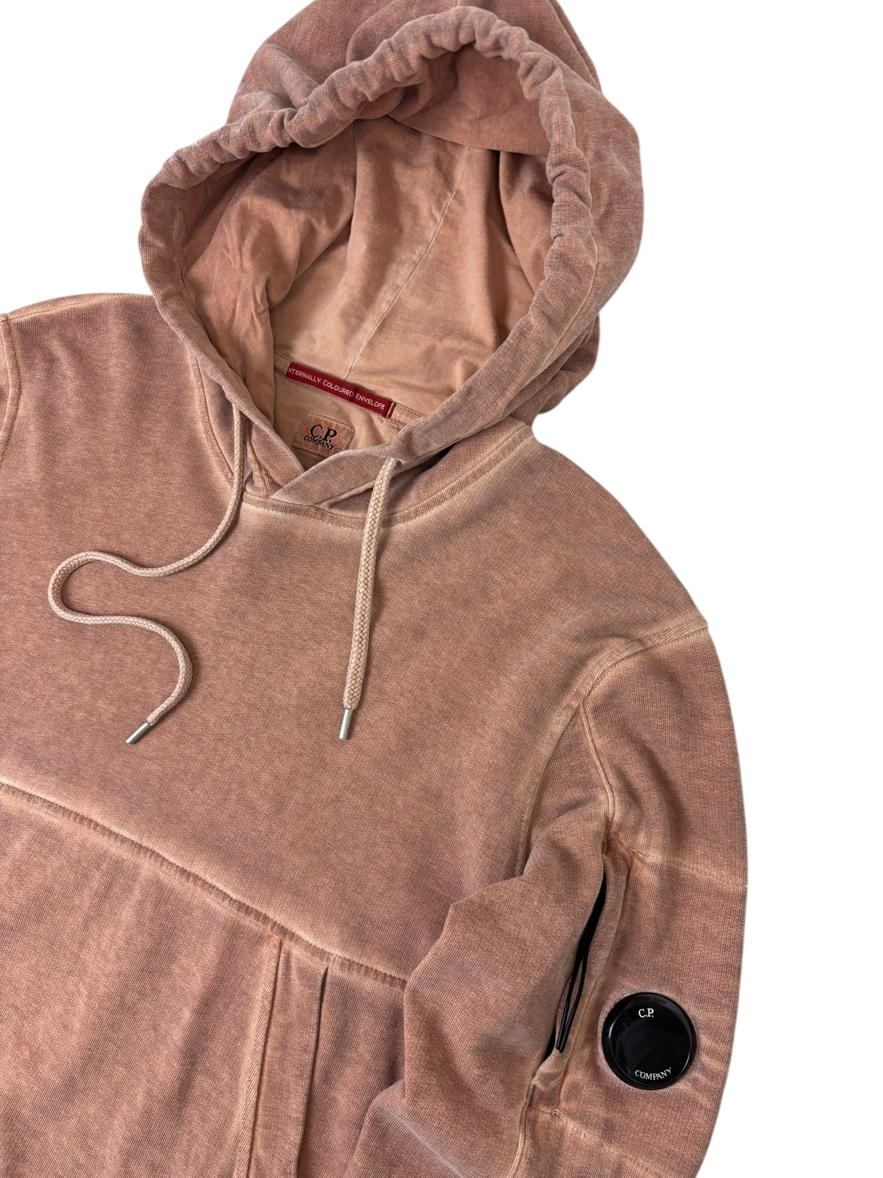 HOODIE C.P COMPANY INTERNALLY COLOURED ENVELOPE - ROSE - TAILLE S