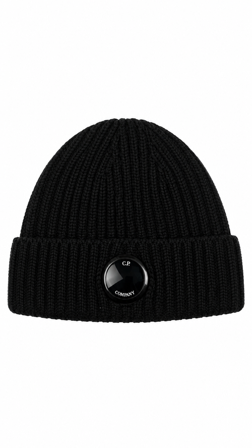 Bonnet C.P Company Lens en Laine - Noir - Taille UNI
