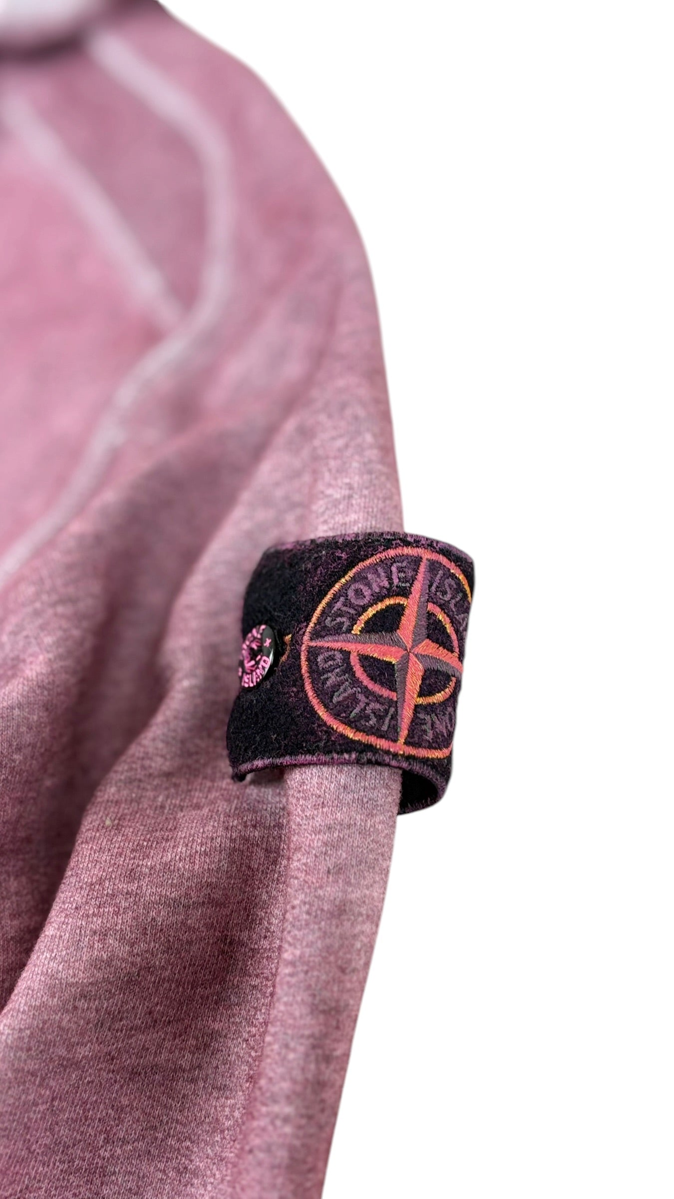 HOODIE STONE ISLAND DUST COLOUR TREATMENT - ROSE - TAILLE L