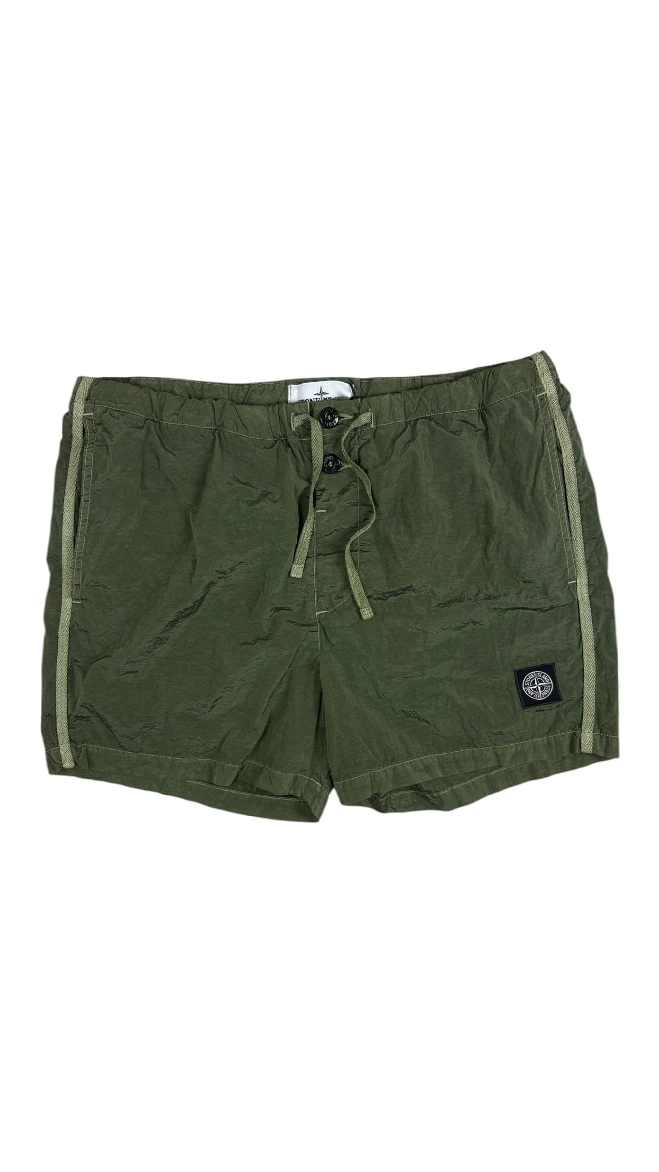 SHORT DE BAIN STONE ISLAND NYLON MÉTAL - KAKI - NEUF - COLLECTION 2026