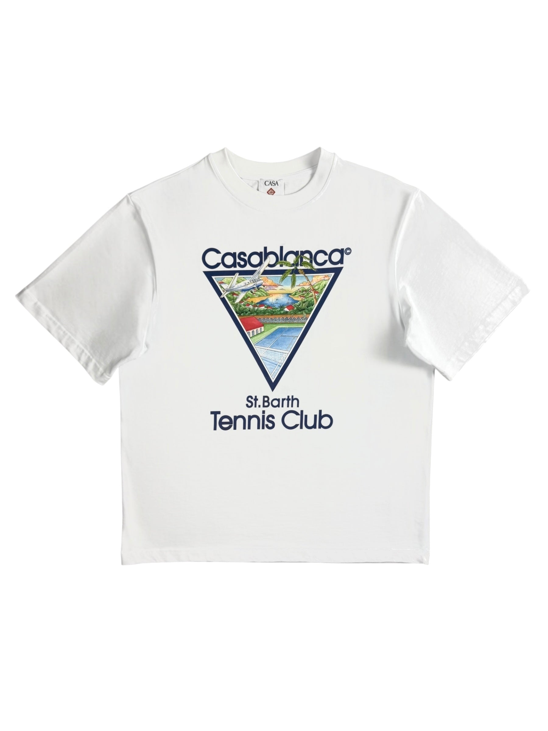 TEE-SHIRT CASABLANCA SAINT TROPEZ - BLANC - COLLECTION 2025 - NEUF