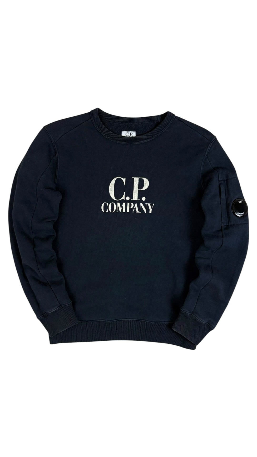 CREWNECK PULL C.P COMPANY JUNIOR - MARINE - TAILLE 10 ANS