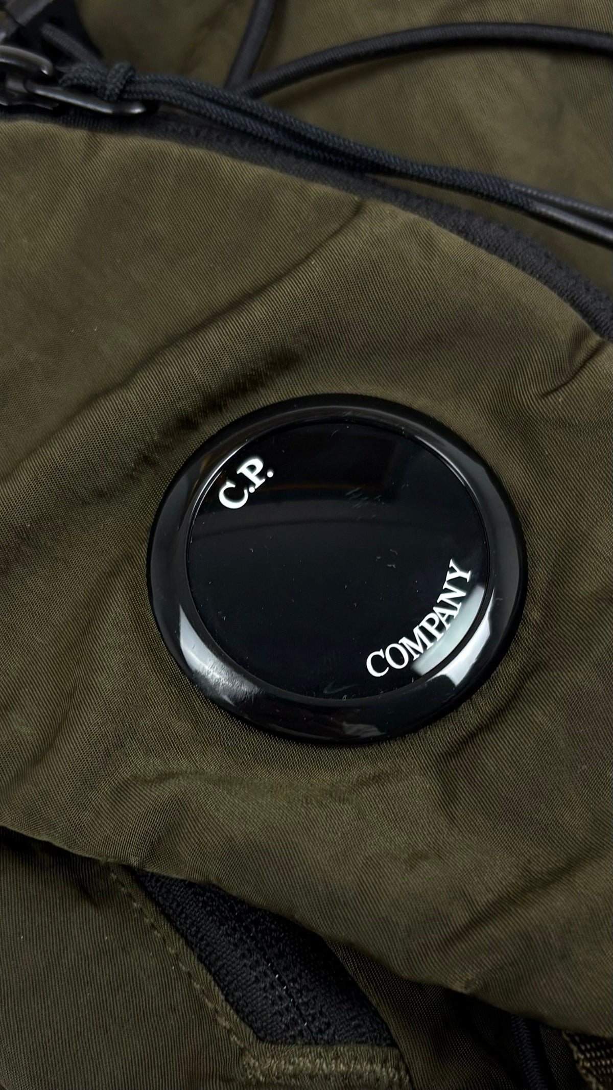 Sacoche Crossbody C.P Company Lens à Laçage kaki taille UNI, détail matière et finitions — vue 4