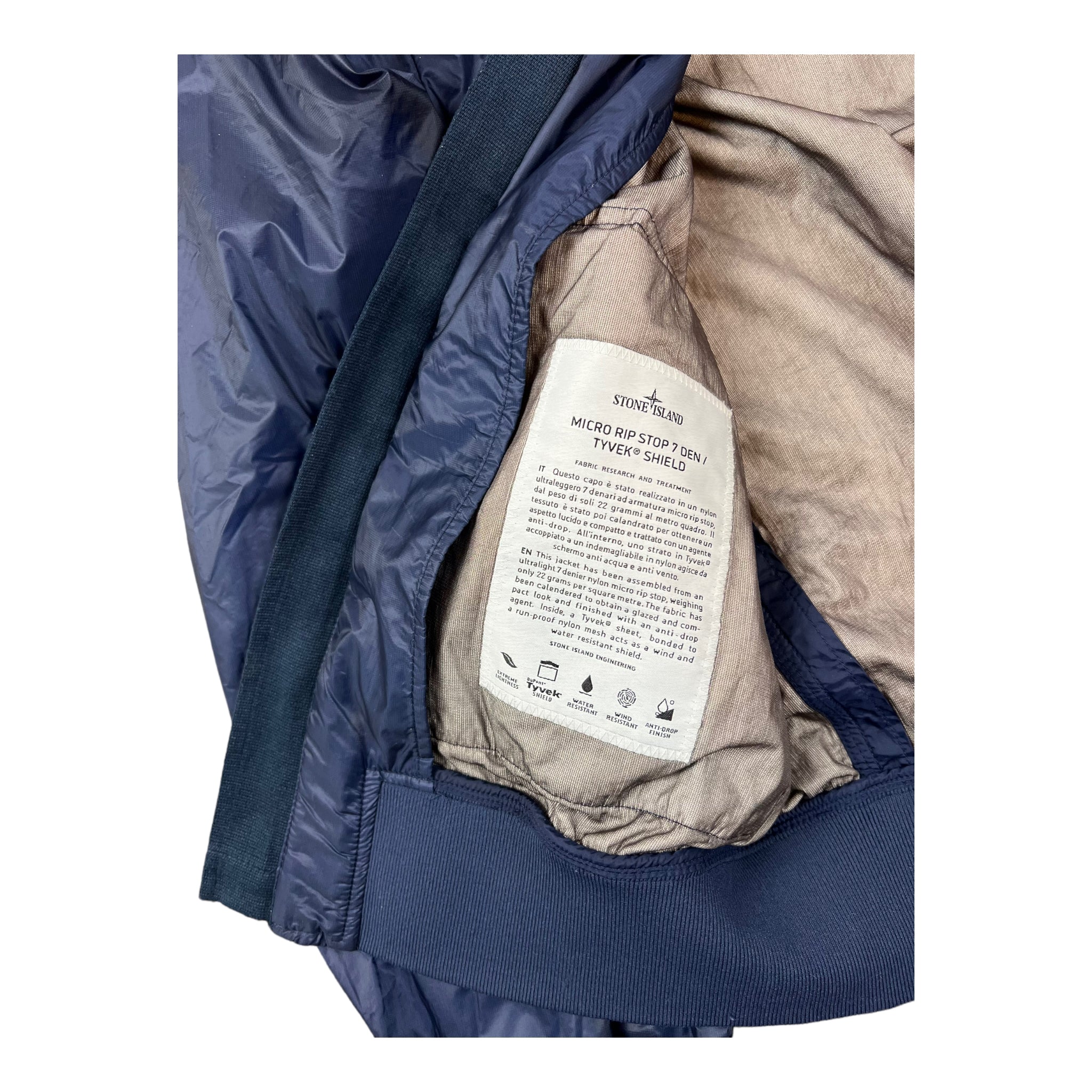 VESTE STONE ISLAND MICRO RIP STOP 7 DEN / TYVEK SHIELD - NB08