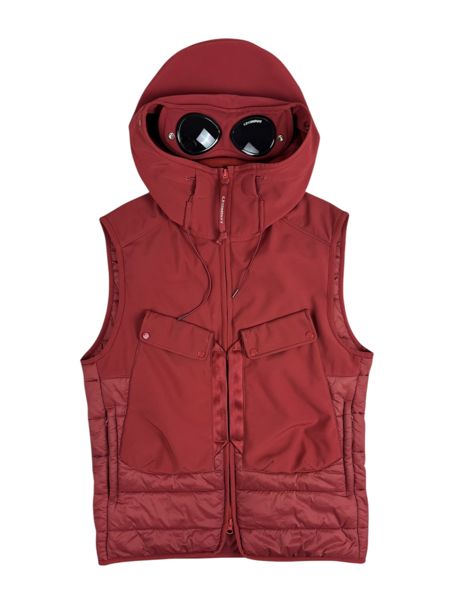 GILET C.P COMPANY SHELL-R GOGGLE JACKET - BORDEAUX - TAILLE 44