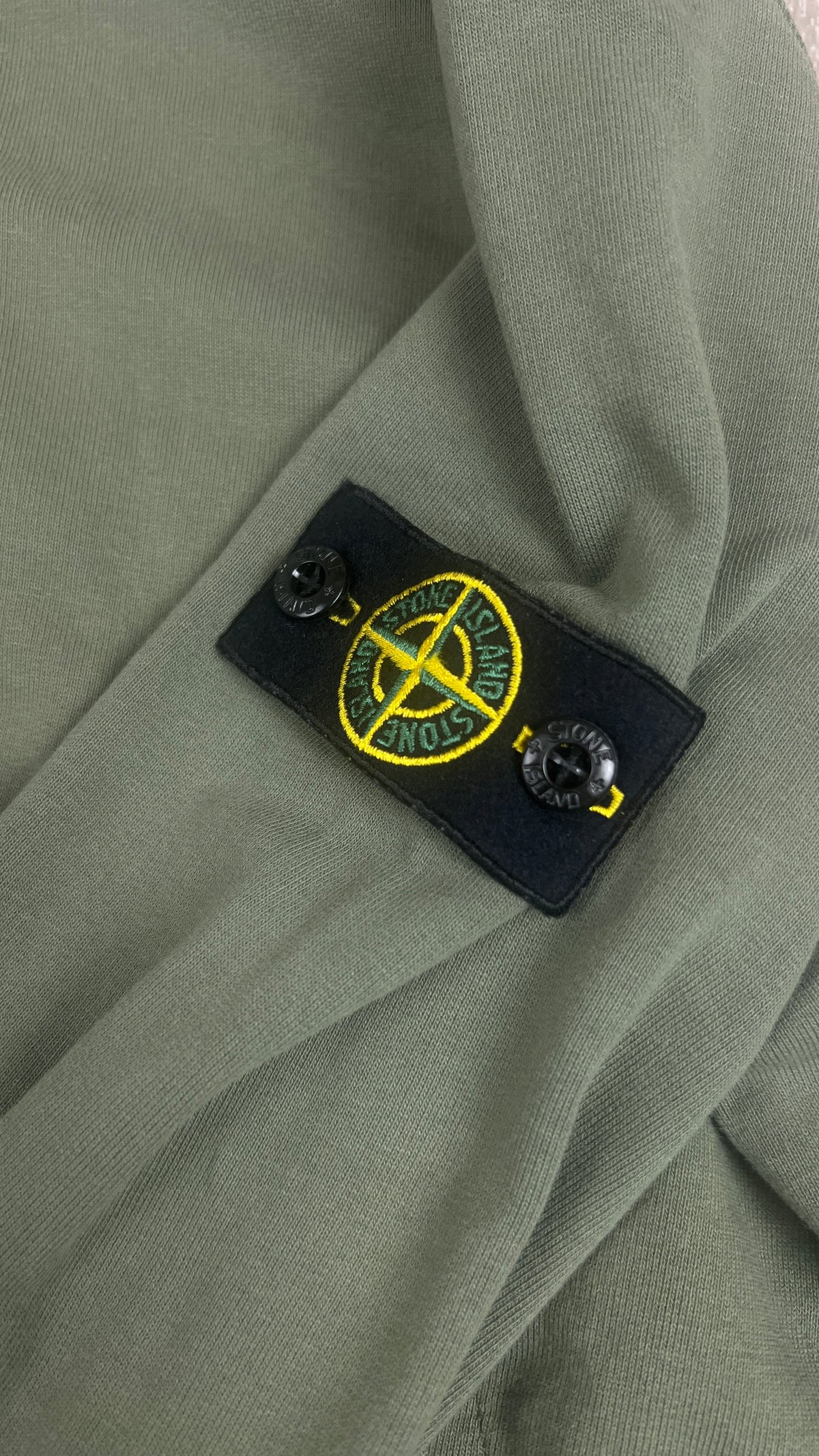 Sweat-shirt Hoodie Zippé Stone Island Junior, Kaki, Taille 12 ans — photographie complémentaire 3