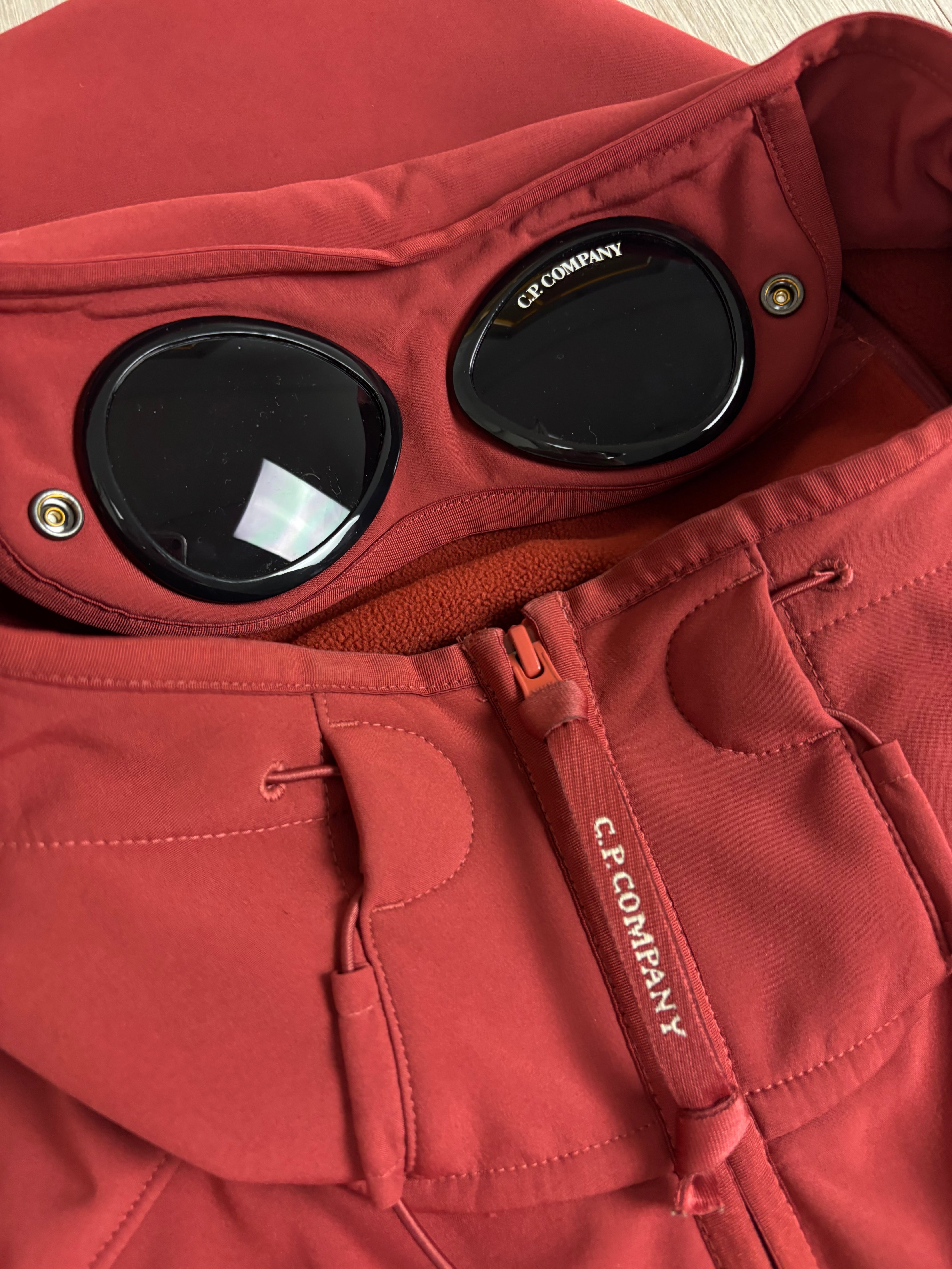 GILET C.P COMPANY SHELL-R GOGGLE JACKET - BORDEAUX - TAILLE 44