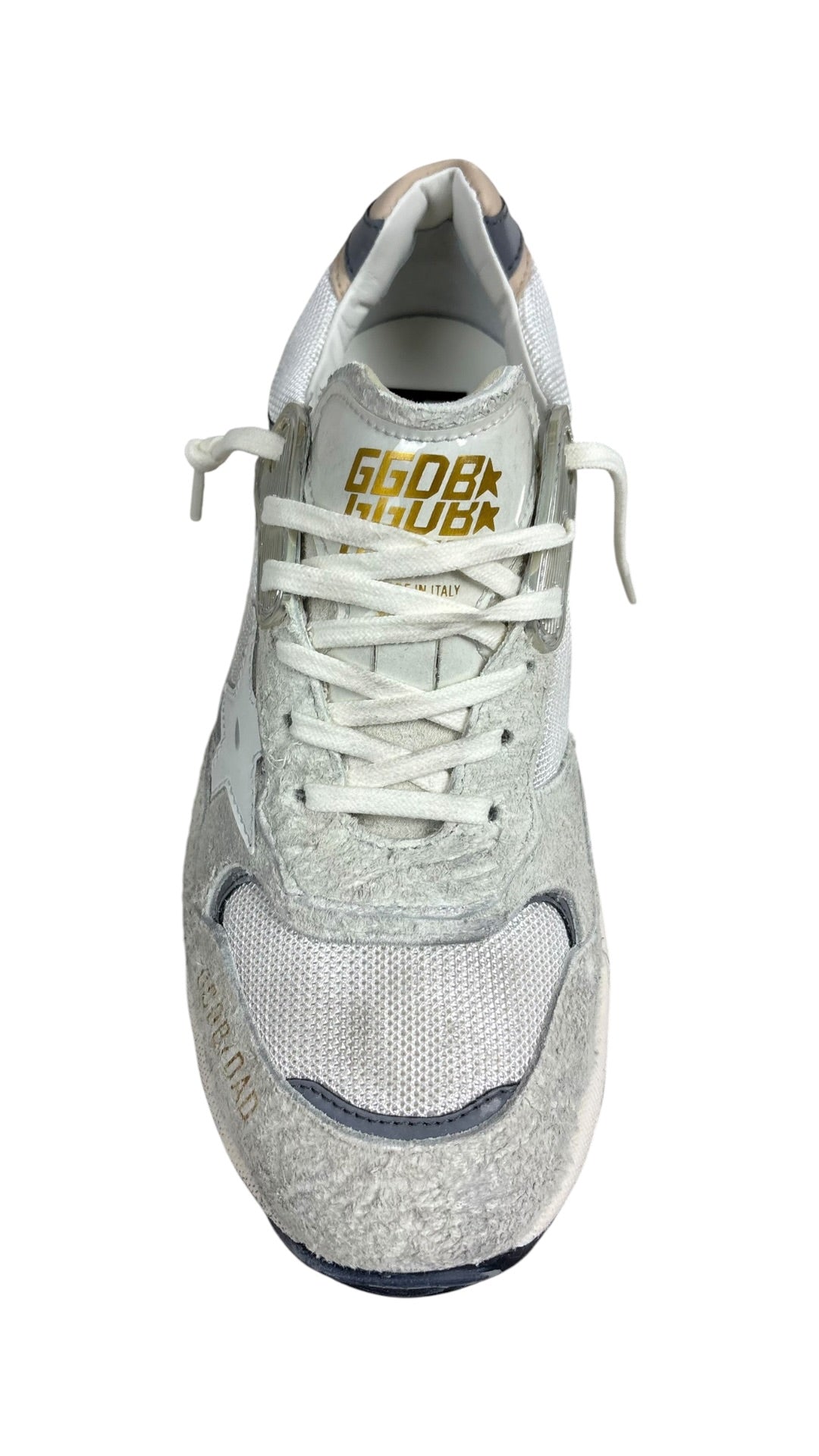 Sneakers Golden Goose Dad-Star daim et résille blanc argent neuf - vue 2/4