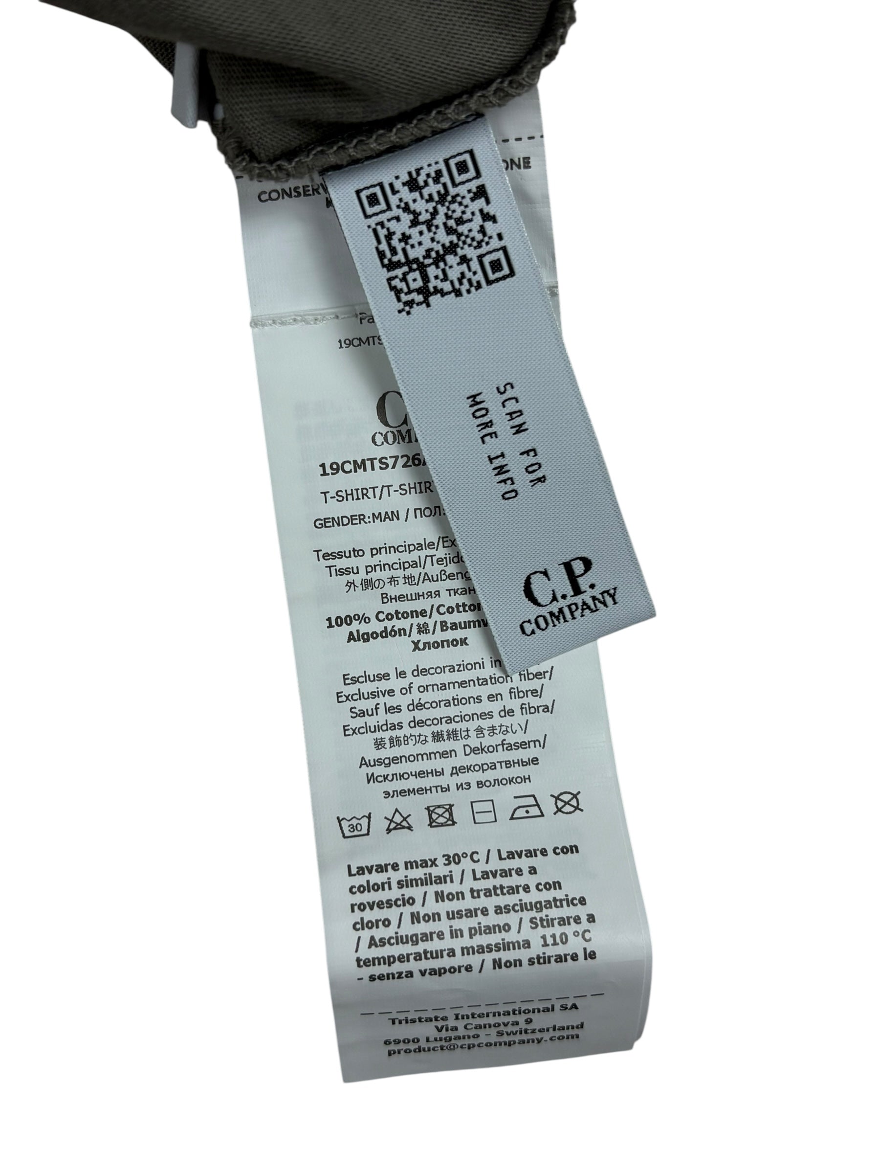 TEE-SHIRT C.P COMPANY - GRIS - NEUF COLLECTION 2026