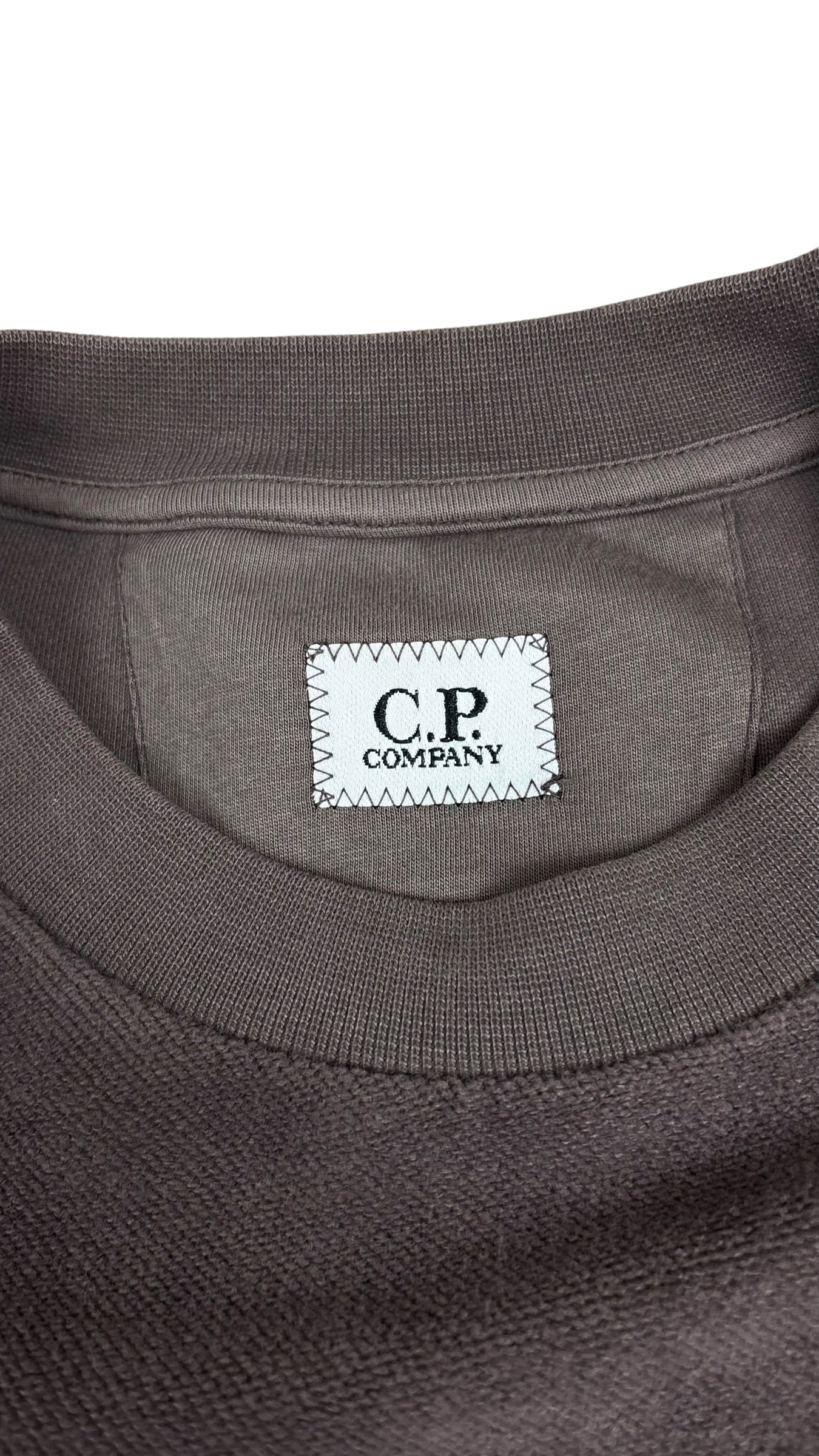 Crewneck C.P Company coton brossé - Marron rose foncé - Taille L