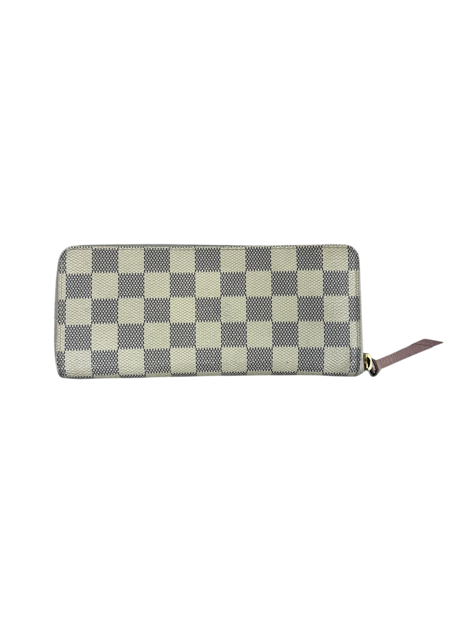 PORTE FEUILLE LOUIS VUITTON CLÉMENCE - TOILE DAMIER AZUR - ROSE - GI2147