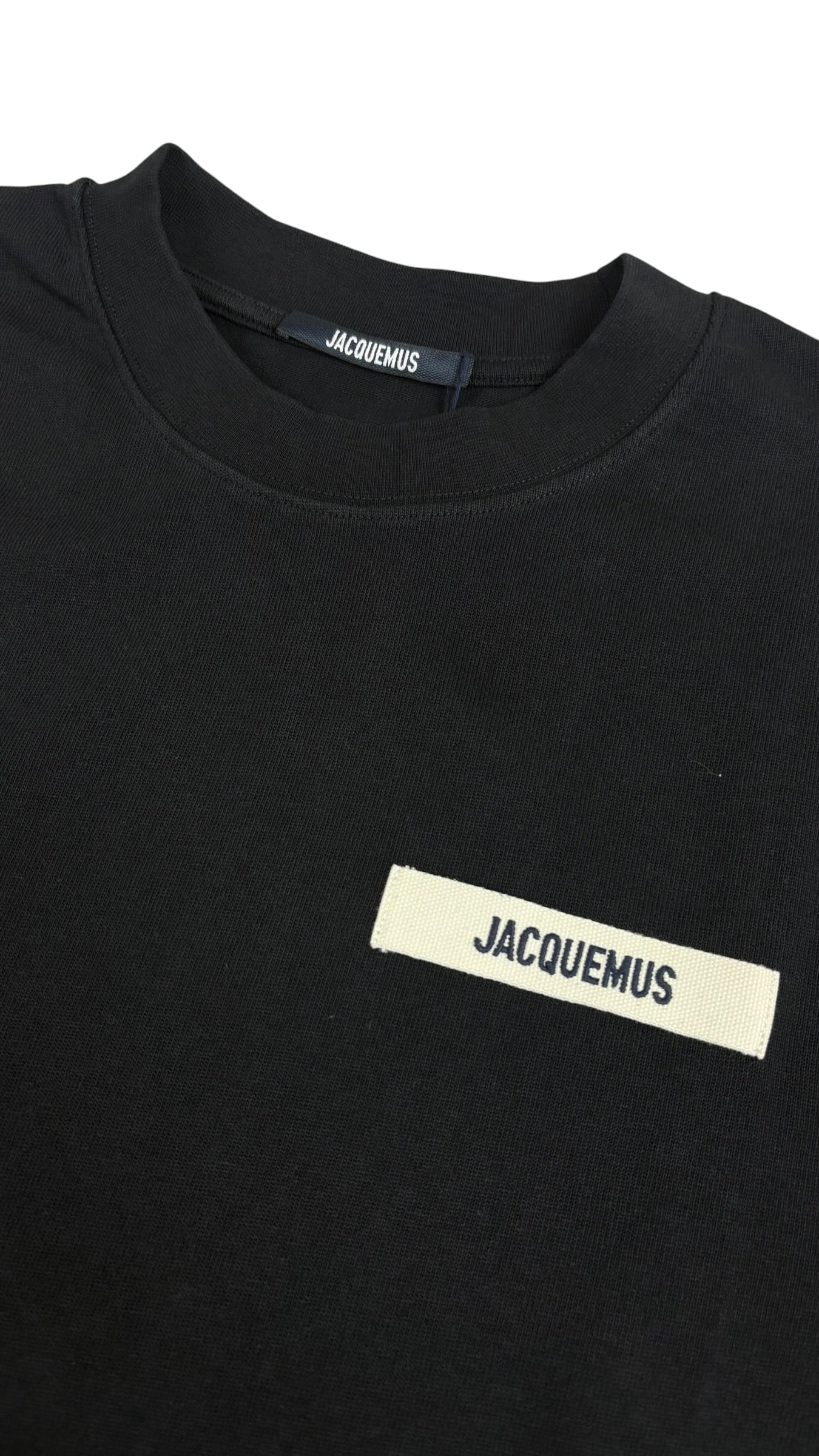 T-shirt Jacquemus Le T-shirt Gros Grain noir neuf - vue 3/4