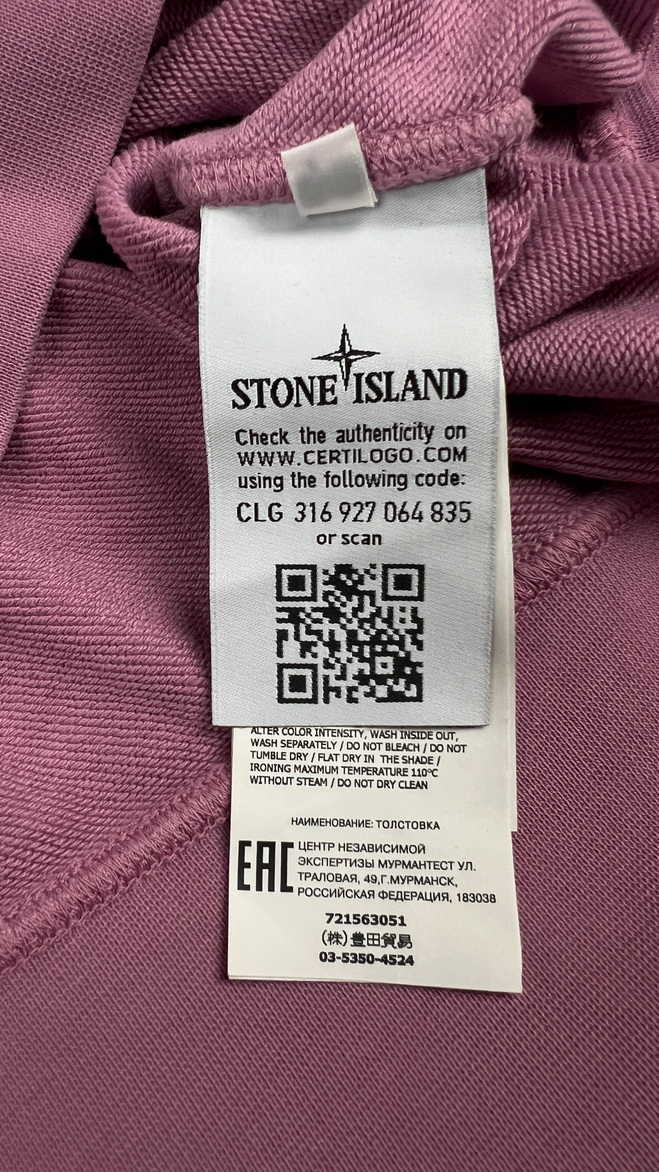 Sweat-shirt Crewneck Stone Island - Rose - Taille S