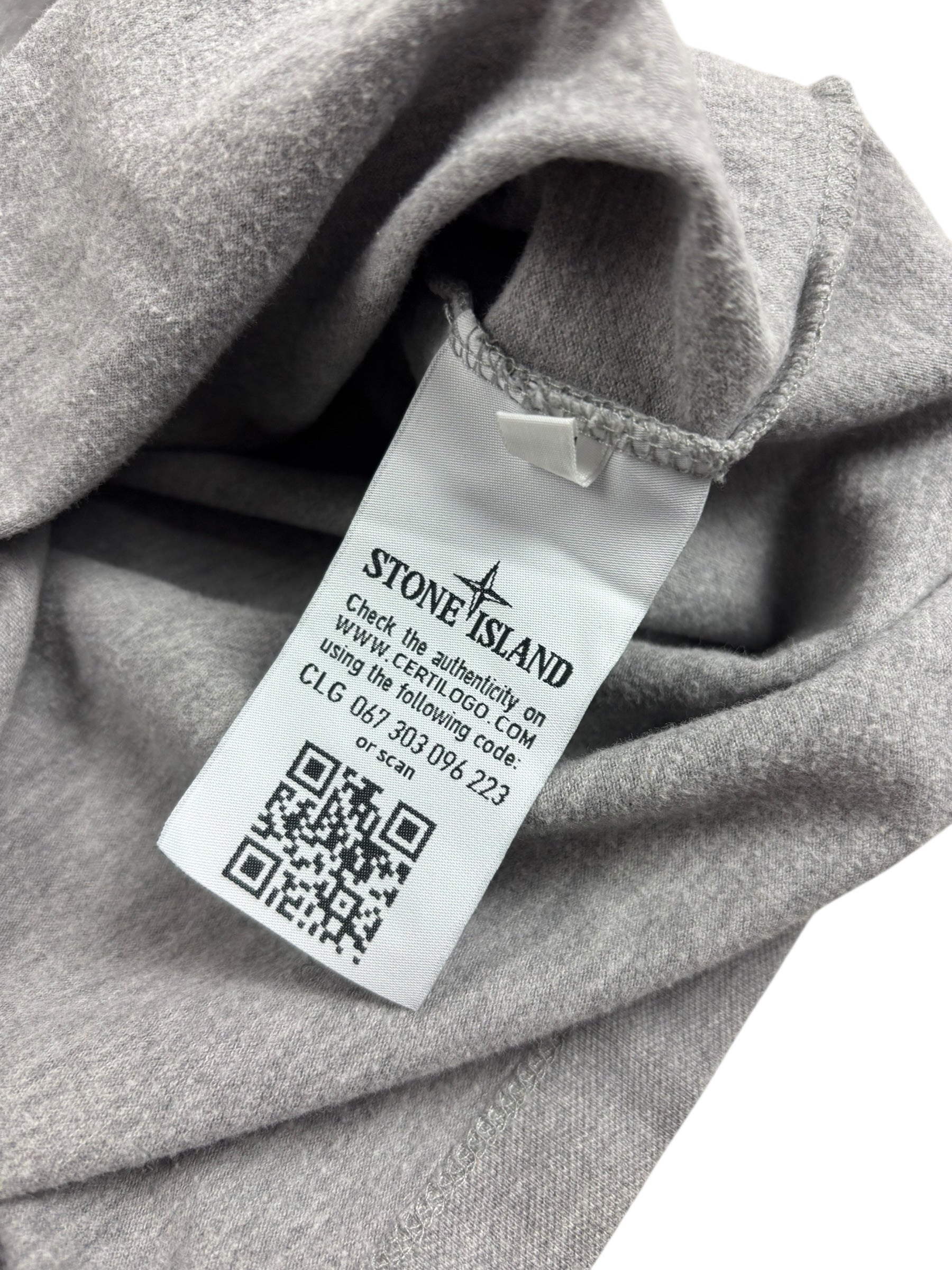 POLO MANCHES LONGUES STONE ISLAND - GRIS - TAILLE M