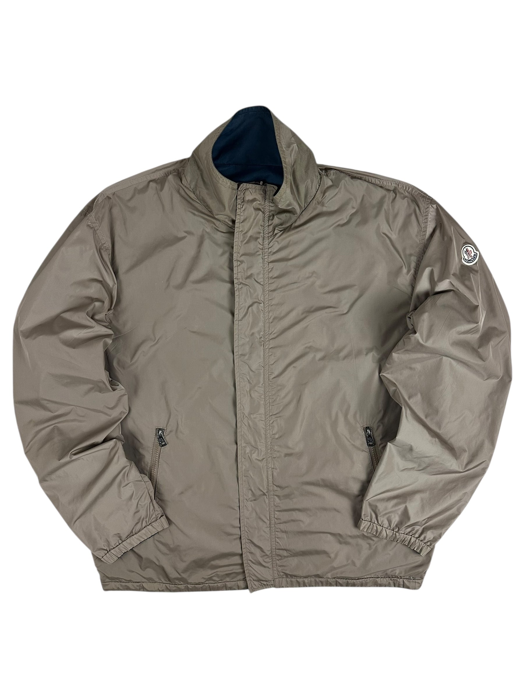 VESTE MONCLER REVERSIBLE VINTAGE - MARINE / MARRON - TAILLE 6