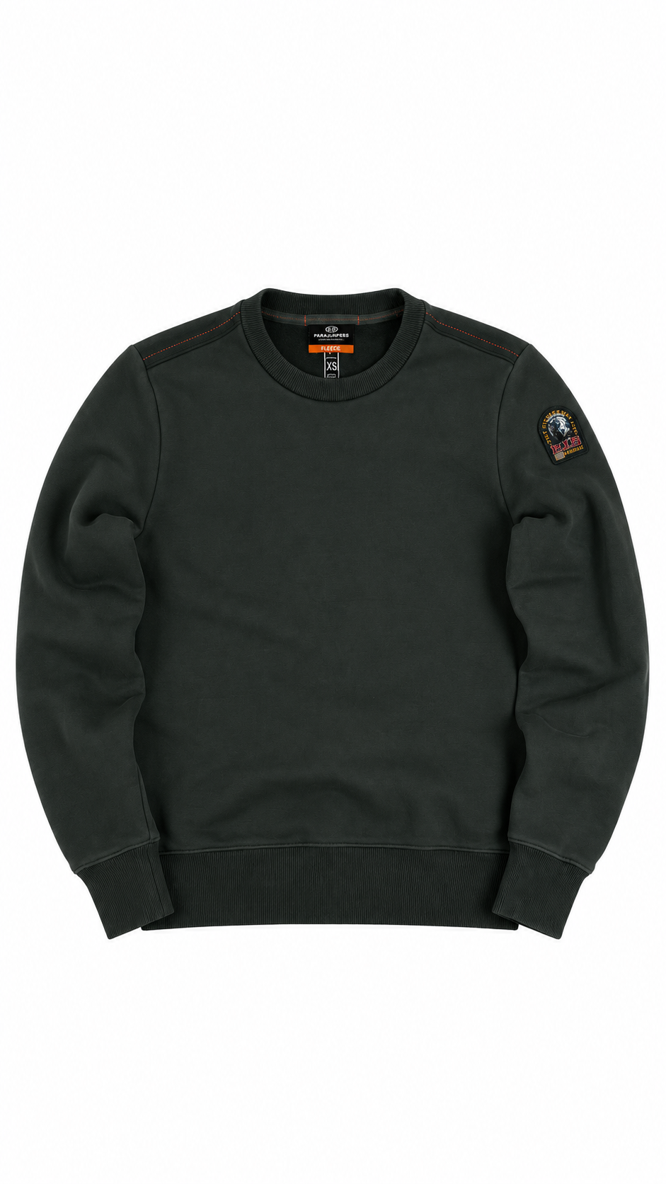 Sweat-shirt Crewneck Parajumpers Fleece Kaki Taille XS – vue de face – NB08 Shop