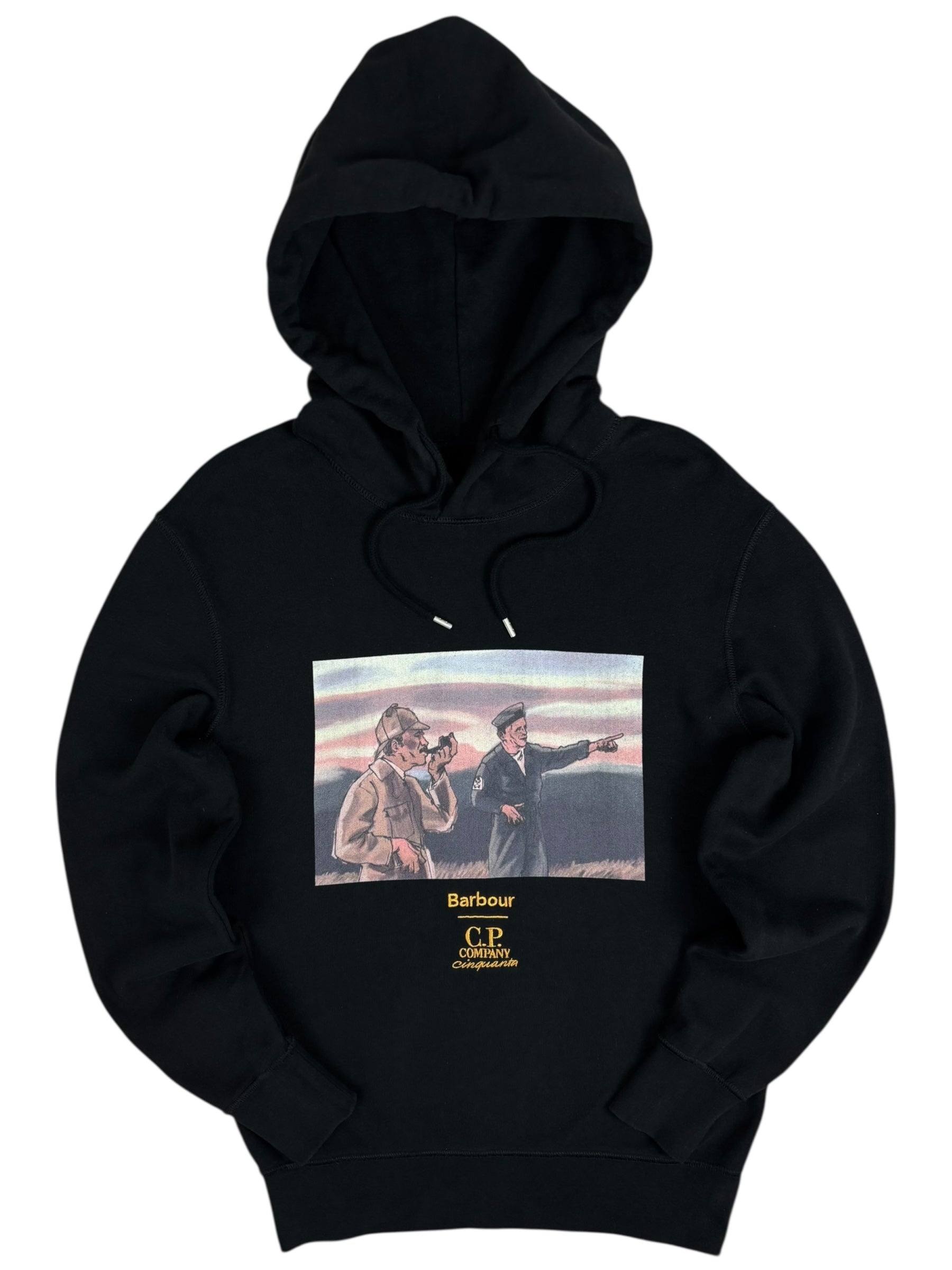 HOODIE C. P COMPANY X BARBOUR CINQUANTA - NOIR - TAILLE S