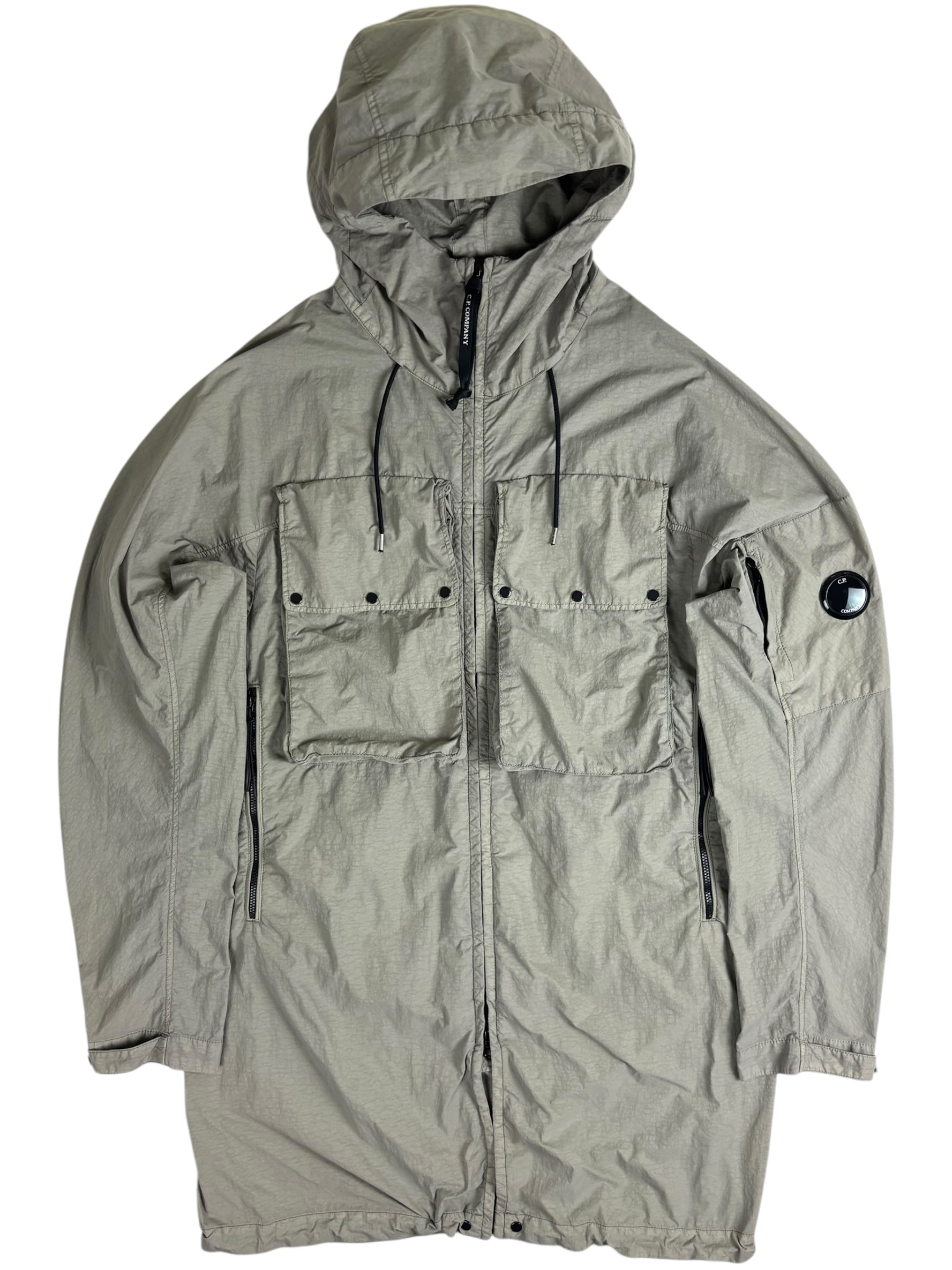PARKA C.P COMPANY FLATT NYLON GARMENT DYEING - KAKI - TAILLE 50