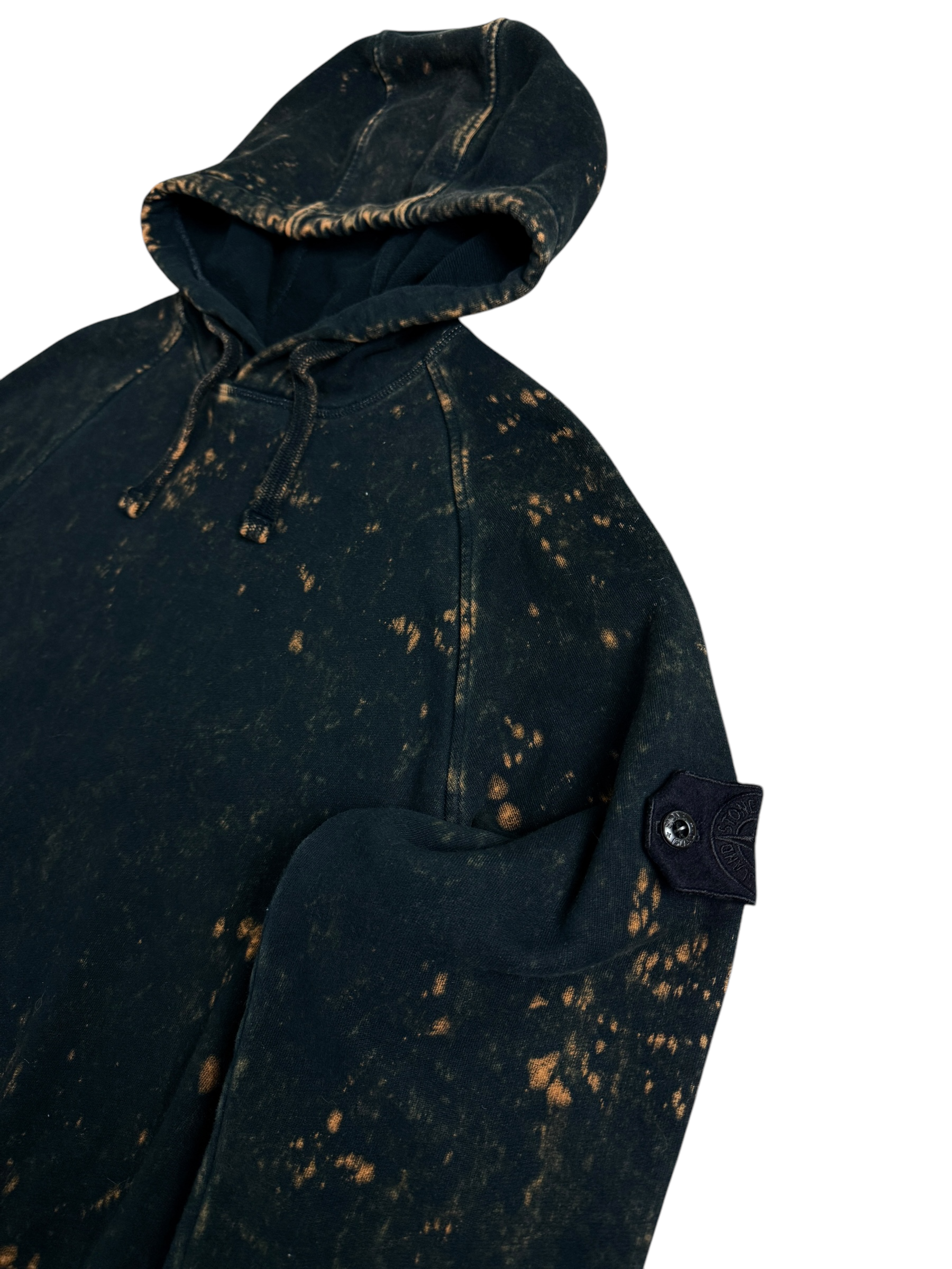 SWEAR-SHIRT STONE ISLAND OFF-DYE OVD TREATMENT NOIR - TAILLE M
