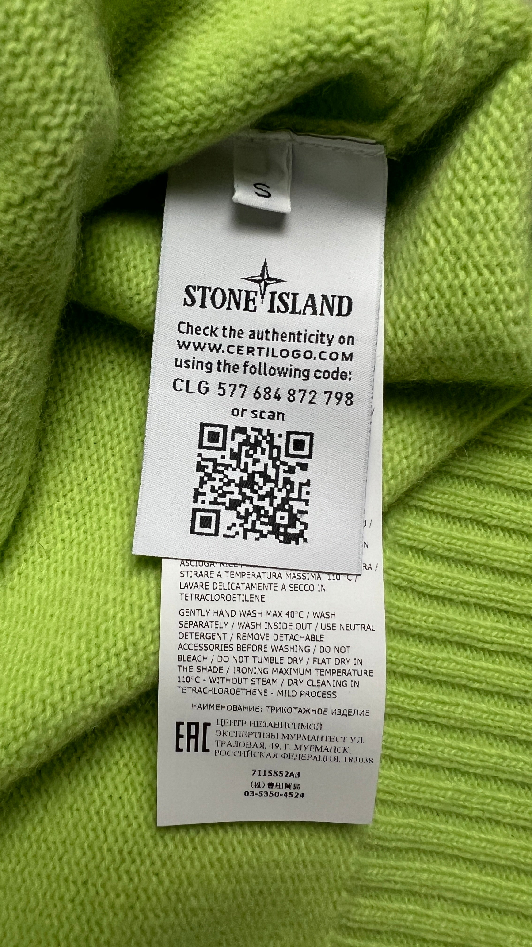 Pull Stone Island - Vert - Taille S