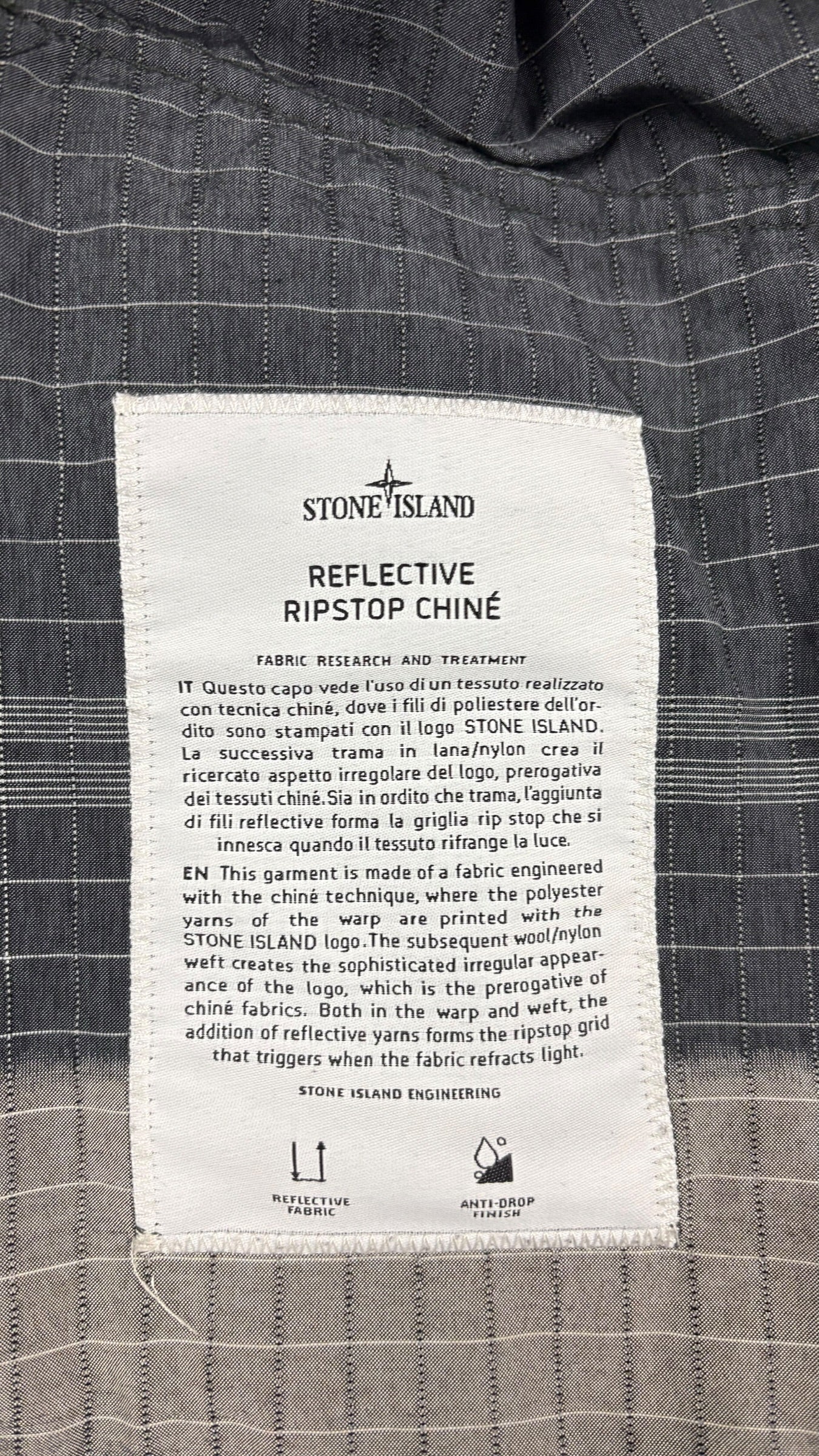 Veste Stone Island Reflective Ripstop Chiné - Gris - Taille M