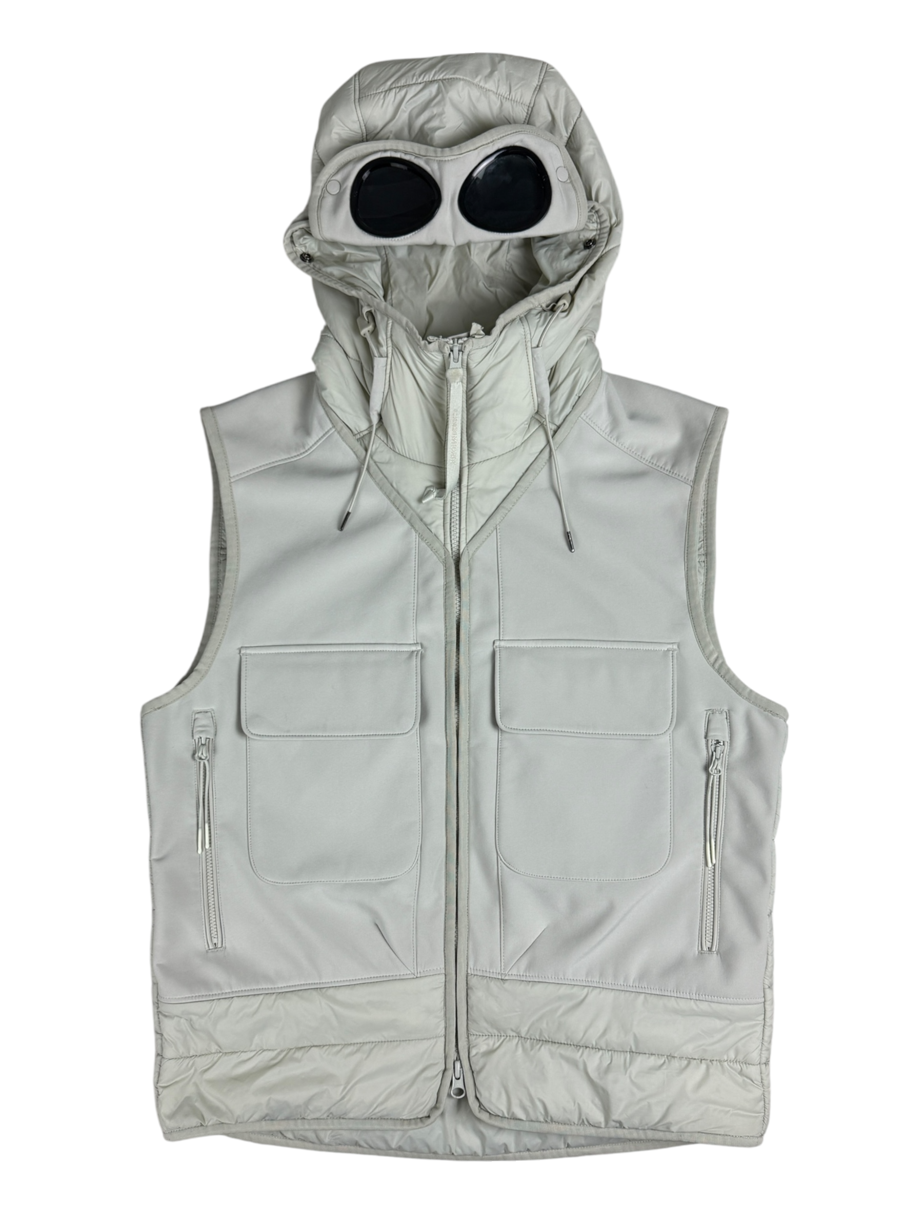 GILET C.P COMPANY SHELL-R GOGGLE JACKET - CRÈME - TAILLE S
