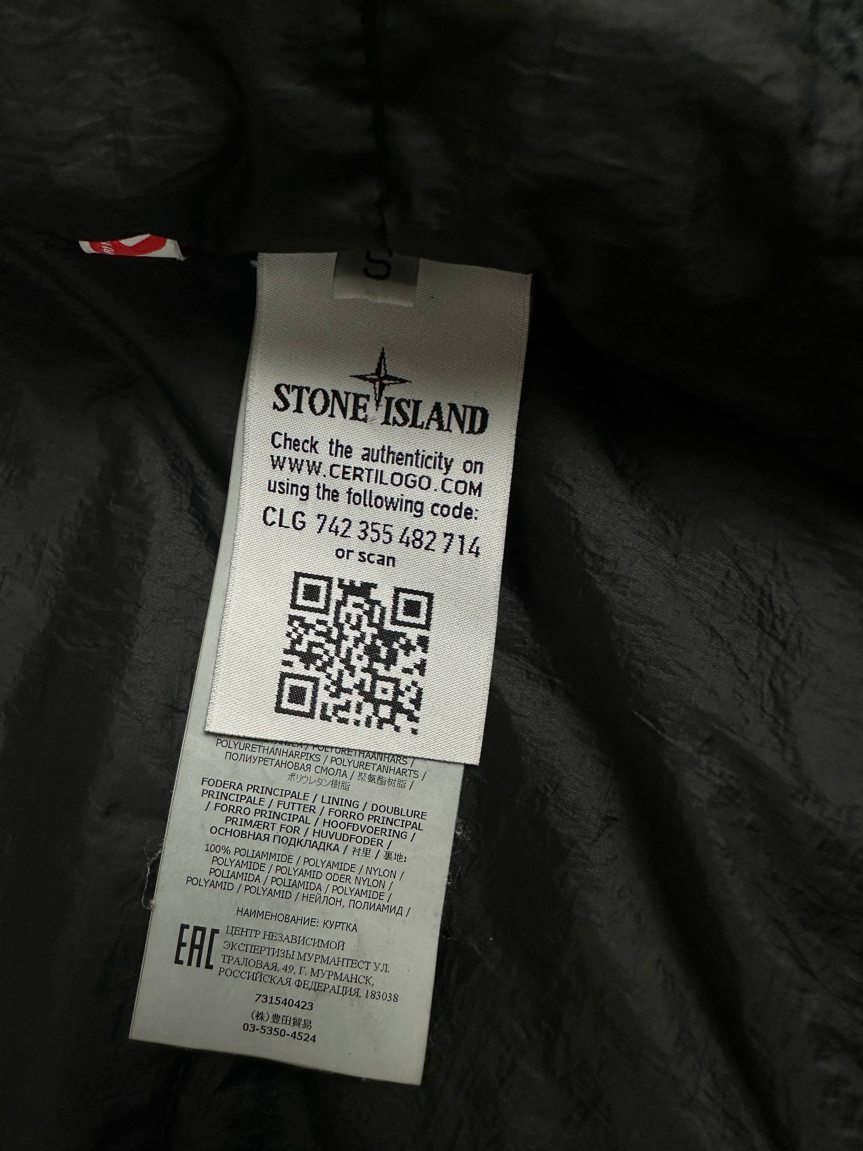 VESTE STONE ISLAND GARMENT DYED CRINKLE REPS NY WITH PRIMALOFT-TC - NOIR - TAILLE S