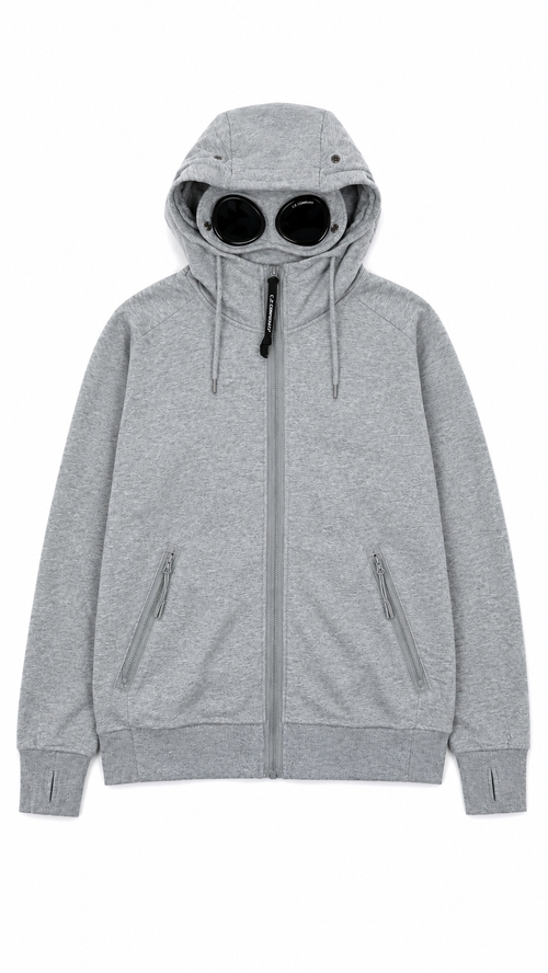 Sweat Zippé à Capuche Goggle C.P. Company - Gris - Taille M