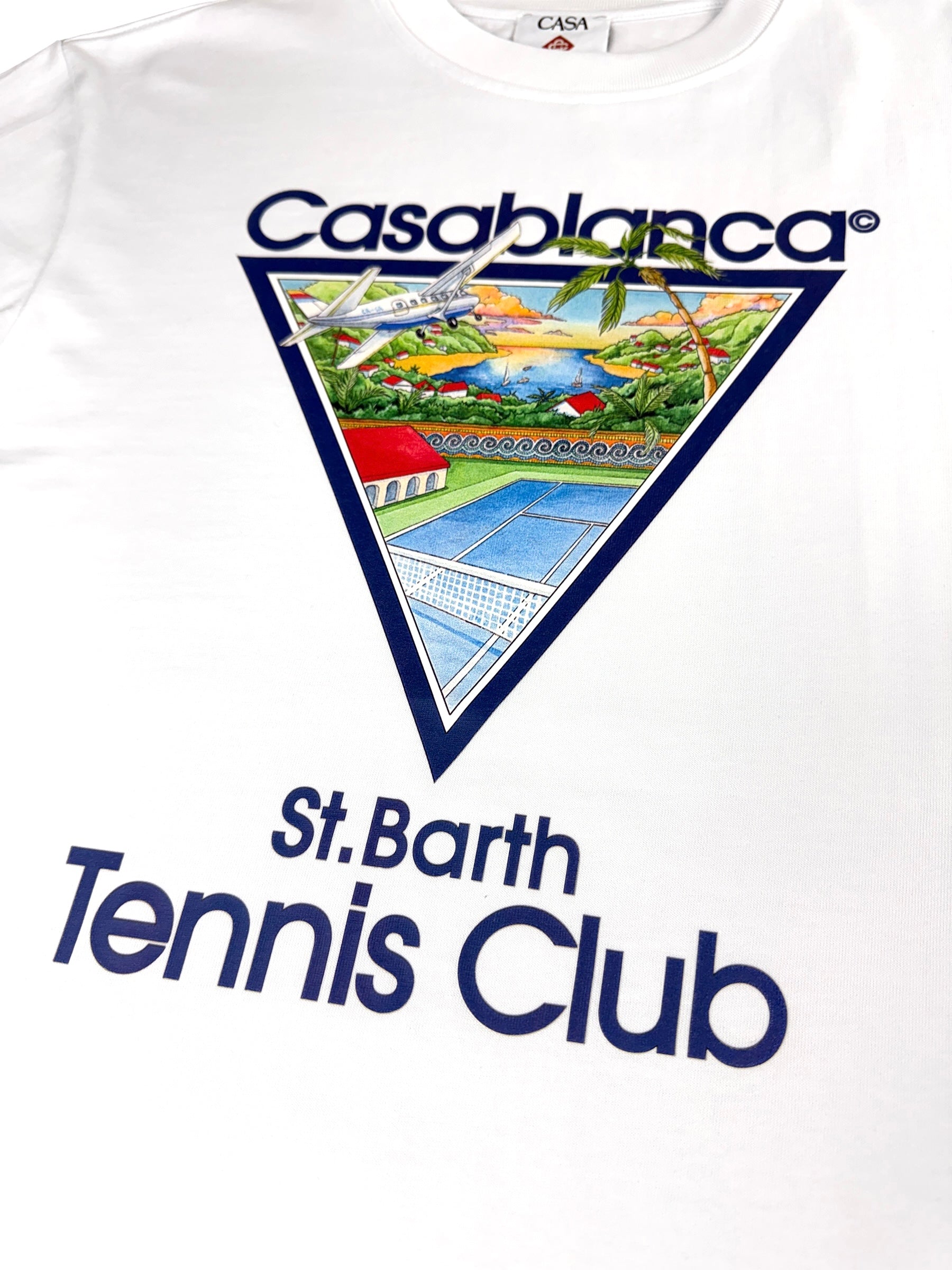 TEE-SHIRT CASABLANCA SAINT TROPEZ - BLANC - COLLECTION 2025 - NEUF