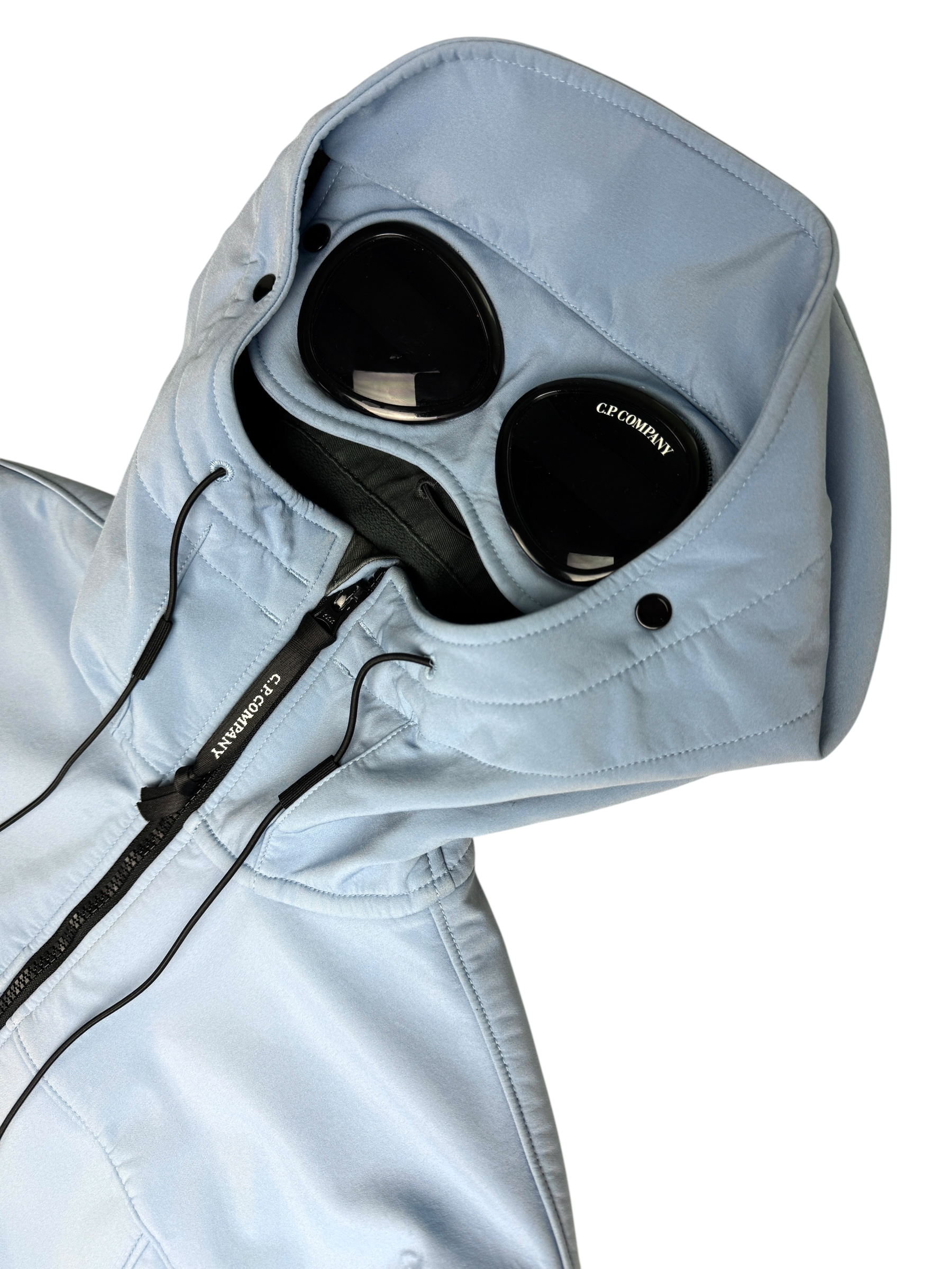 VESTE C.P COMPANY SHELL GOGGLE JACKET - BLEU - TAILLE S