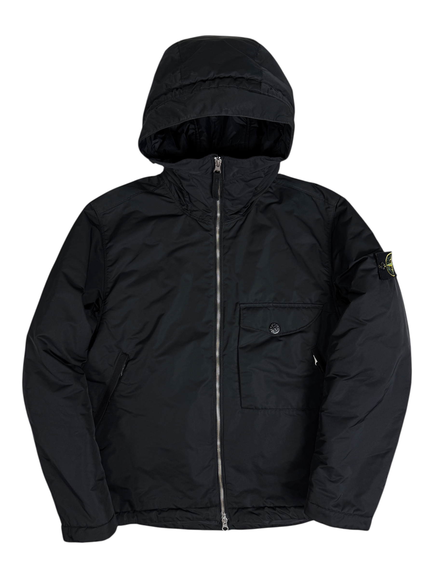 VESTE STONE ISLAND HYPER DENSE NYLON TWILL WITH PRIMALOFT - NOIR - TAILLE S
