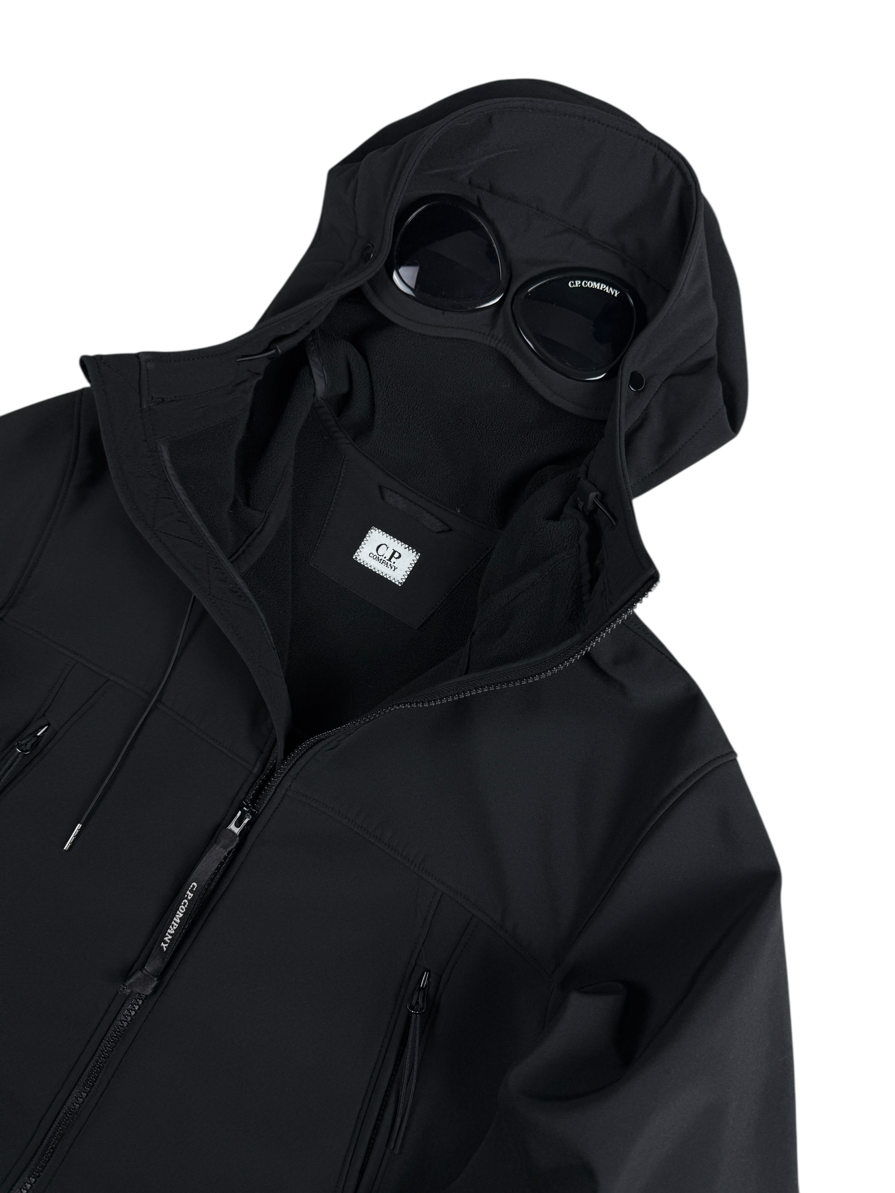 VESTE C.P COMPANY SHELL-R GOGGLE JACKET - NOIR - TAILLE 46