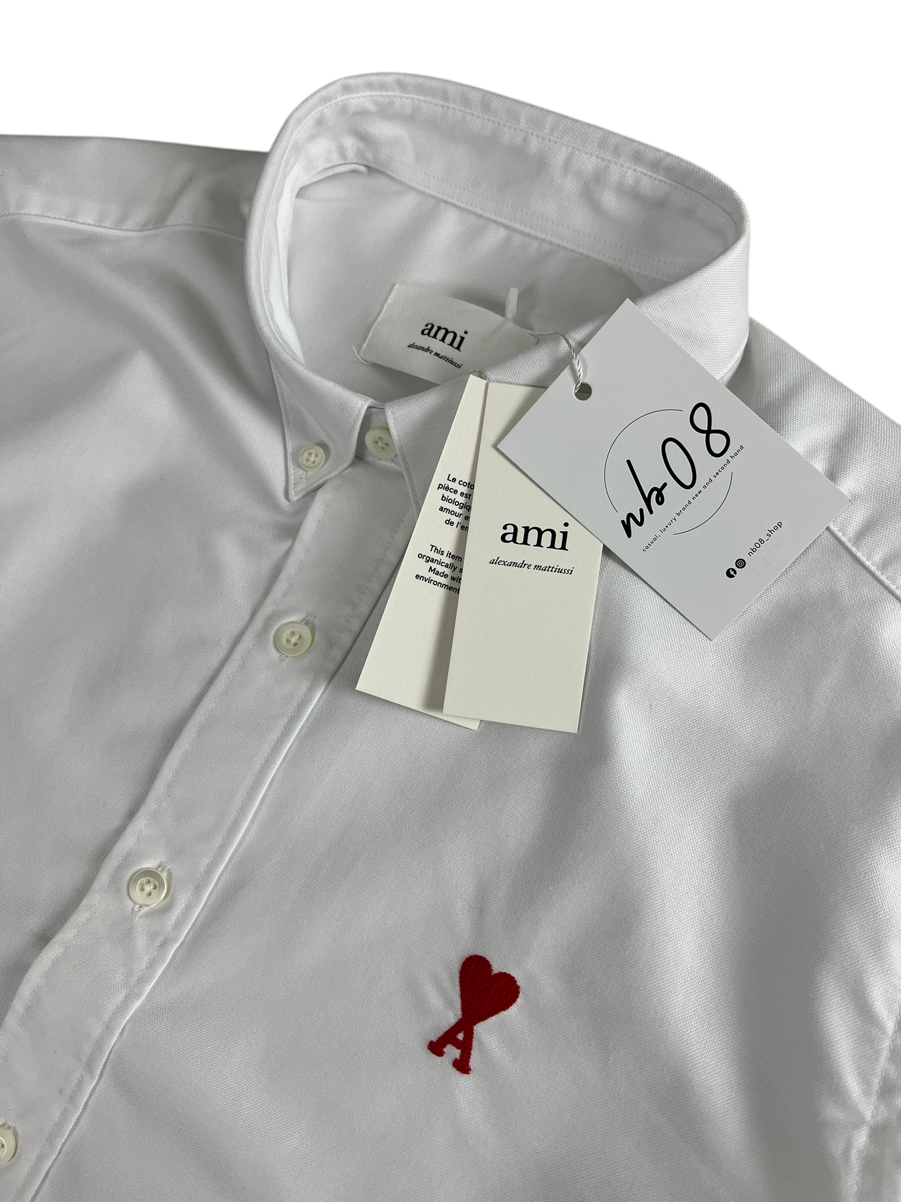 CHEMISE AMI PARIS BLANC - NEUF