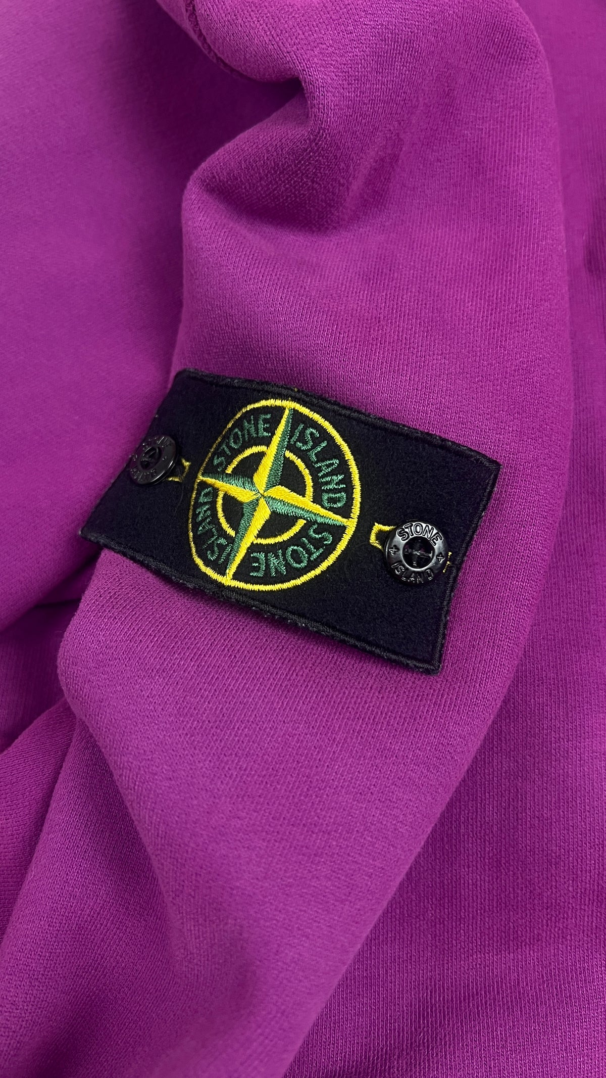 Sweat-shirt Hoodie Zippé Stone Island Cotton Fleece, Violet, Taille M — photographie complémentaire 3