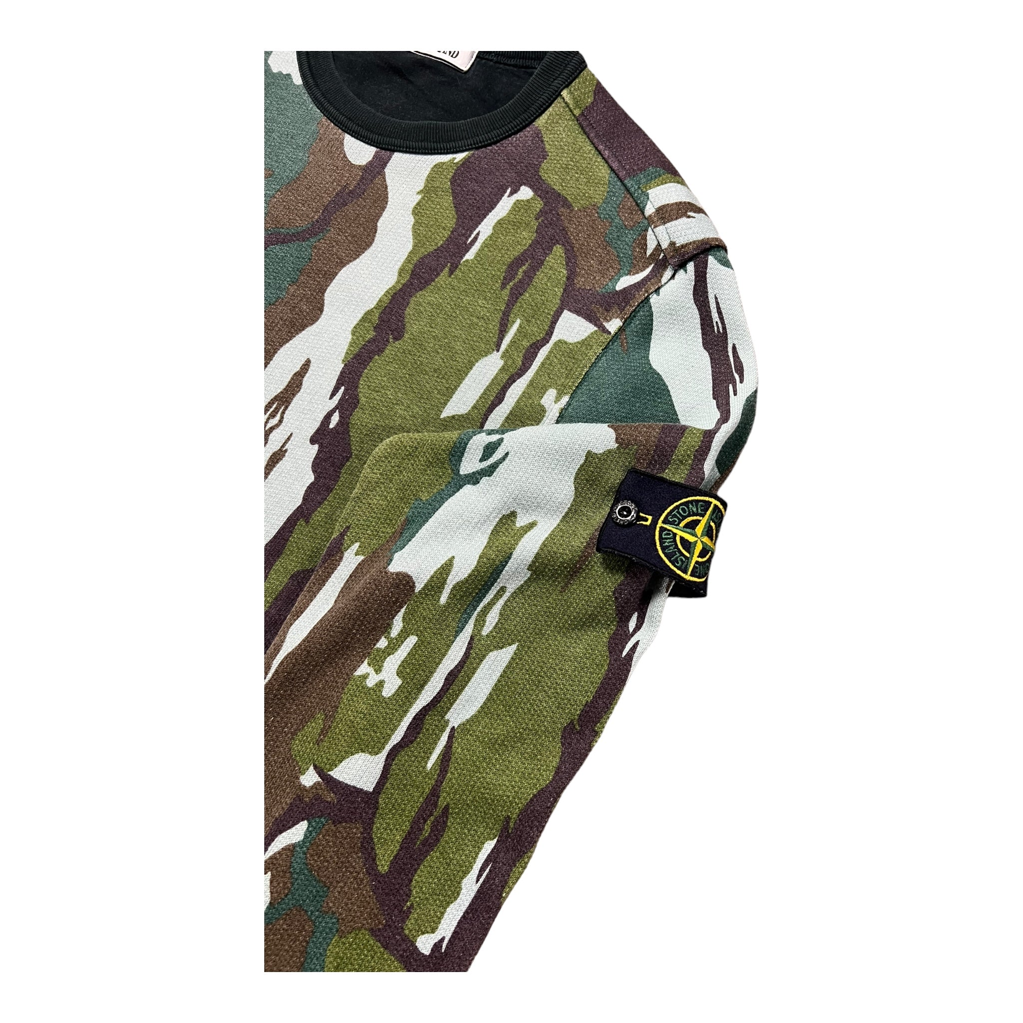 PULL COL ROND STONE ISLAND MILITAIRE - NB08