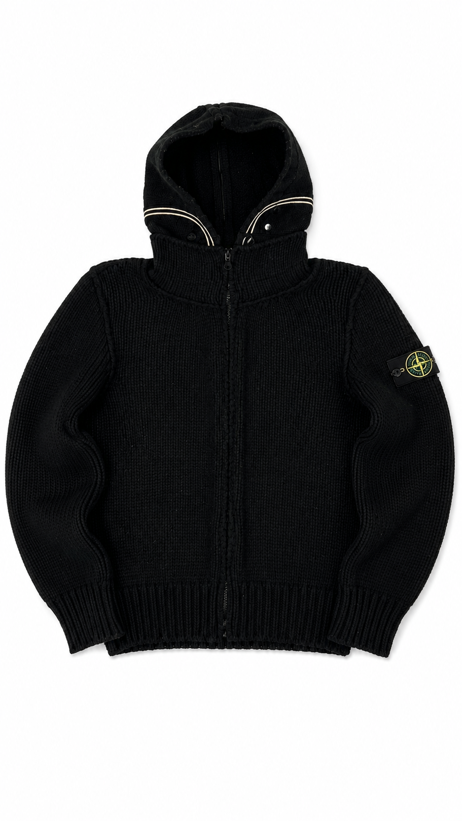 Gilet Zippé en Laine Stone Island - Noir - Taille L