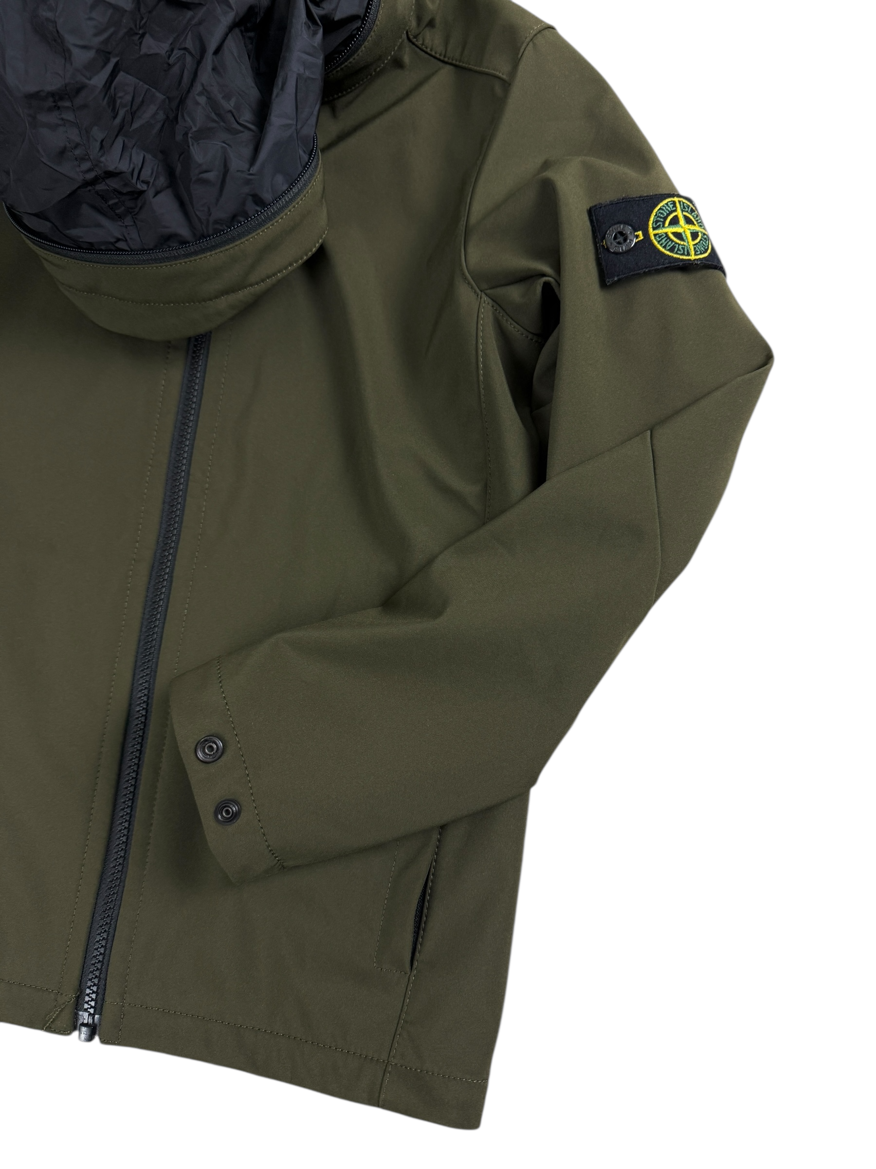VESTE STONE ISLAND SHELL-R - KAKI - TAILLE 10 ANS