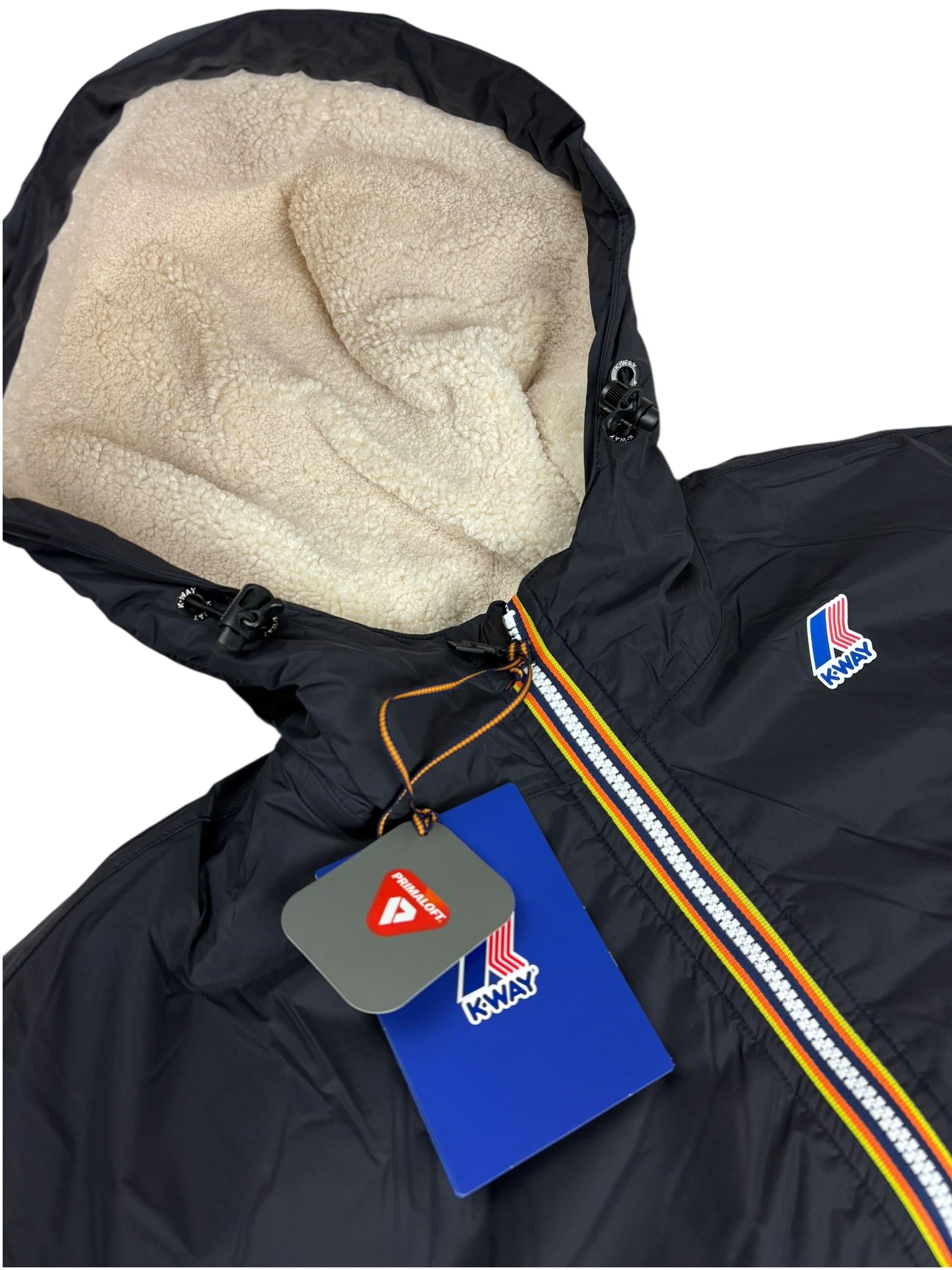 PARKA K-WAY LE VRAI 4.0 EIFFEL EAST ORSETTO - BLACK PURE - NEUF