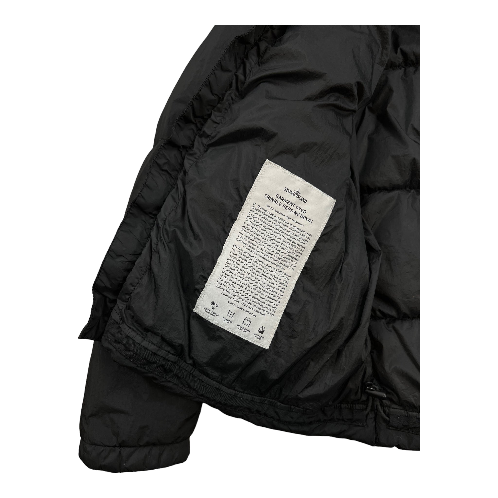 DOUDOUNE STONE ISLAND GARMENT DYED CRINKLE REPS NY DOWN - NB08