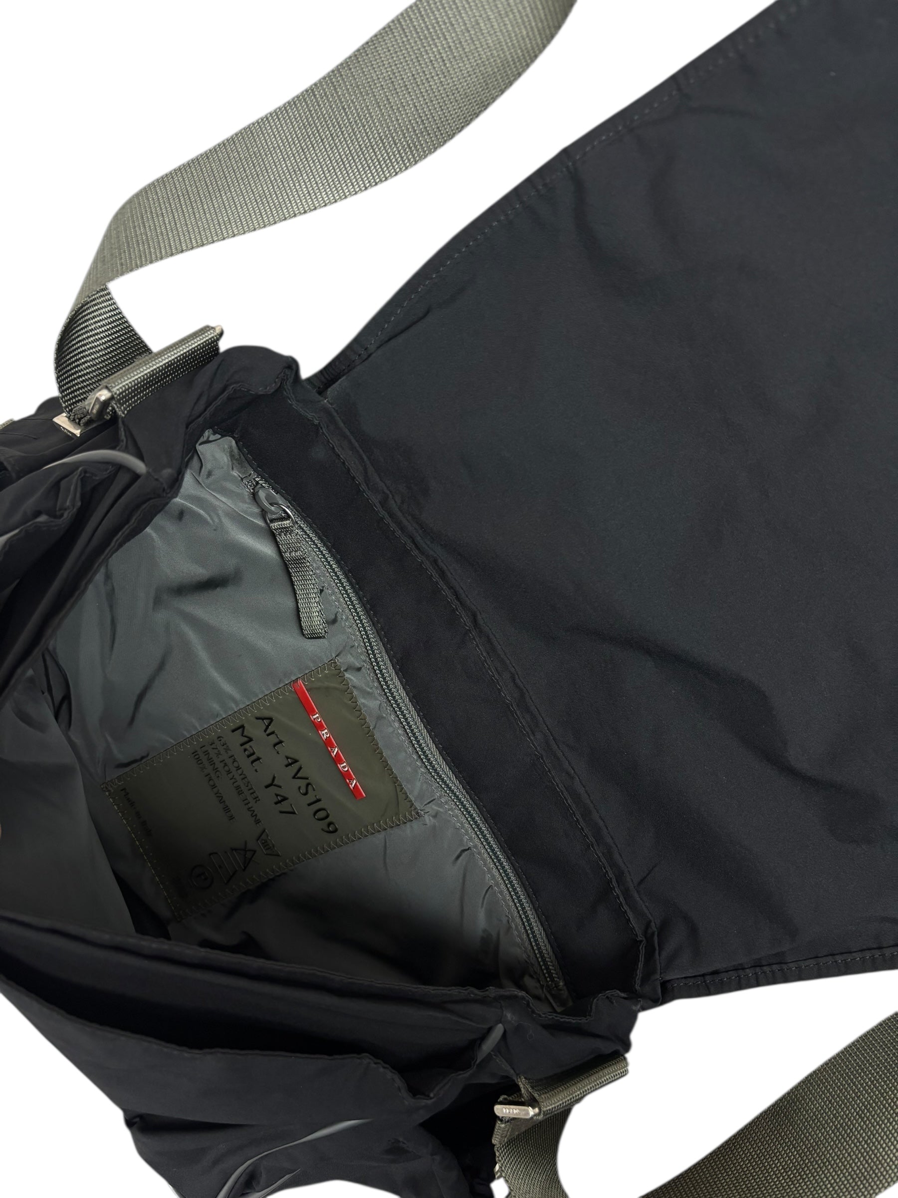 SACOCHE PRADA MESSENGER NYLON - NOIR - TAILLE UNI