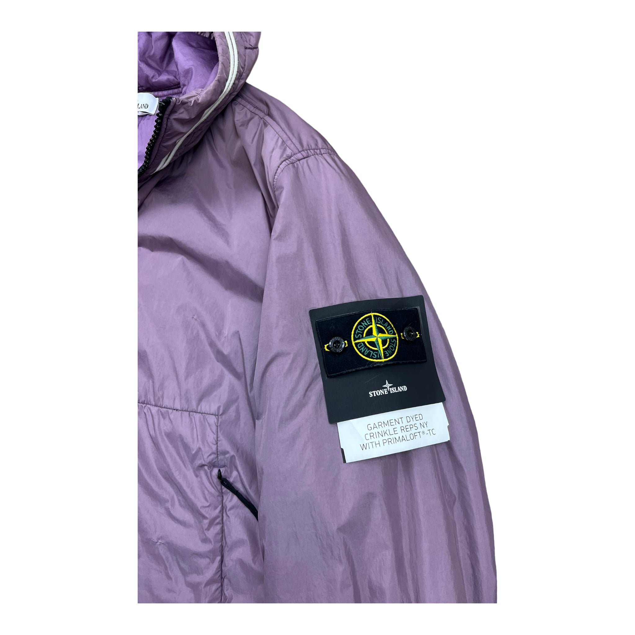 VESTE STONE ISLAND GARMENT DYED CRINKLE REPS NY WHITH PRIMALOFT - NB08