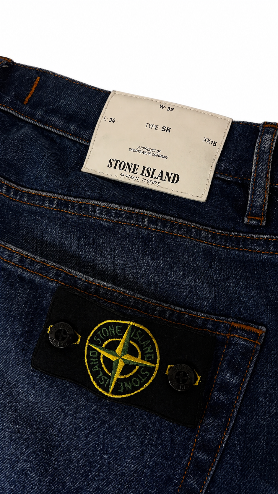 Jean Stone Island marine taille W32 - vue 3/5