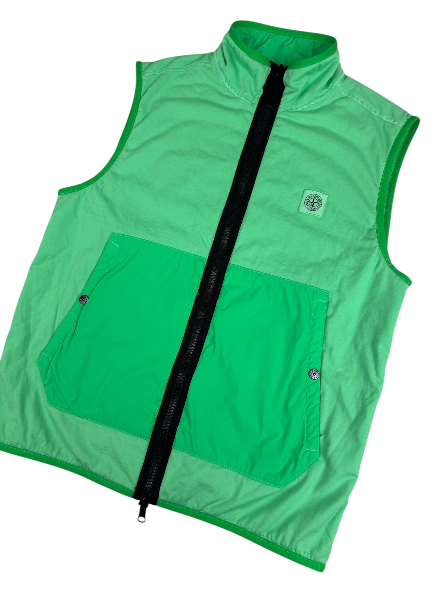 GILET STONE ISLAND REVERSIBLE - VERT - TAILLE L - NEUF
