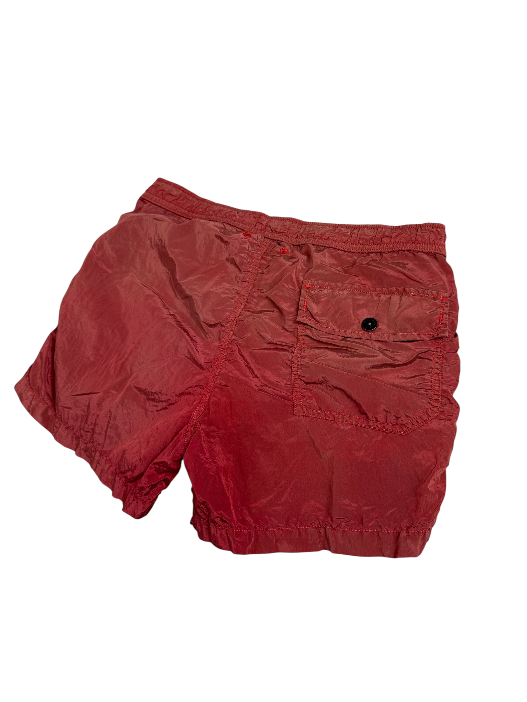 SHORT DE BAIN STONE ISLAND NYLON MÉTAL - ROUGE - TAILLE S